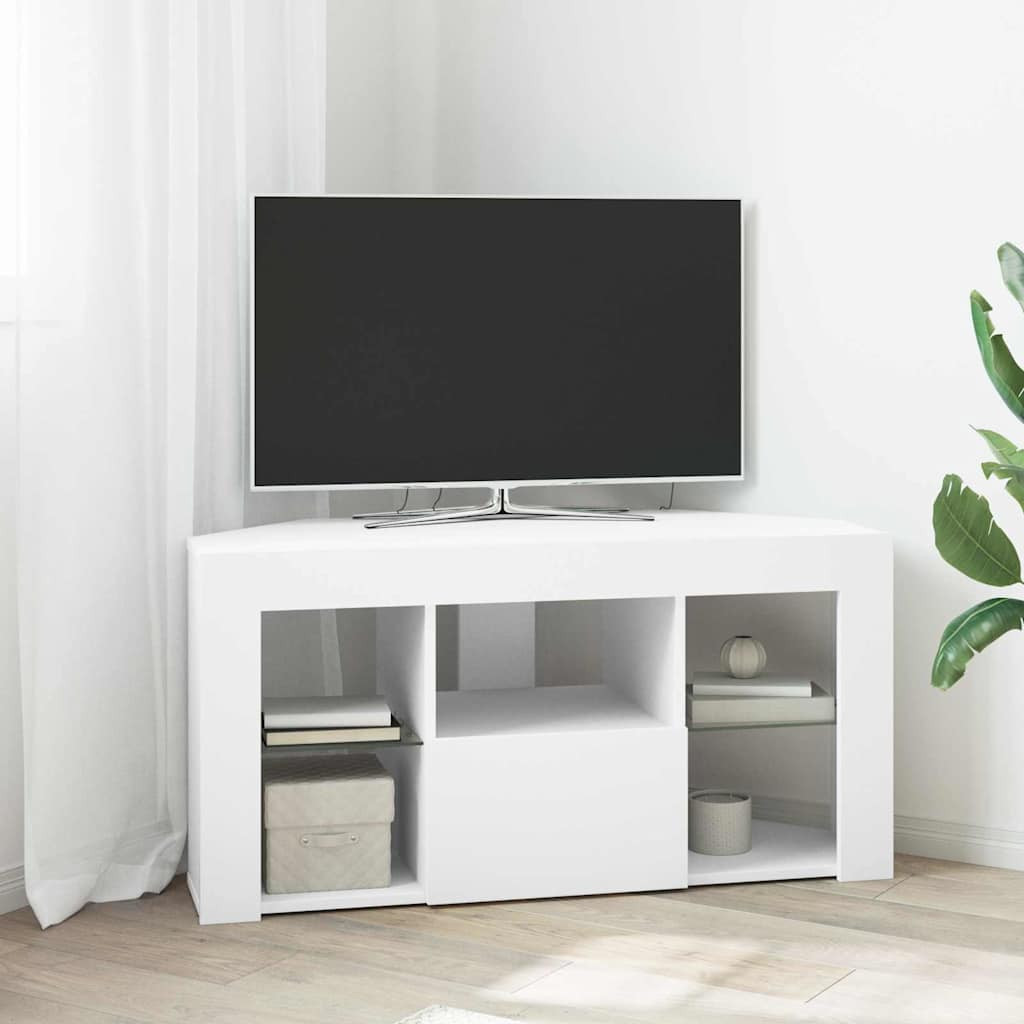 vidaXL Eck-LED-TV-Schrank Weiß 100 x 40 x 50 cm Holzwerkstoff