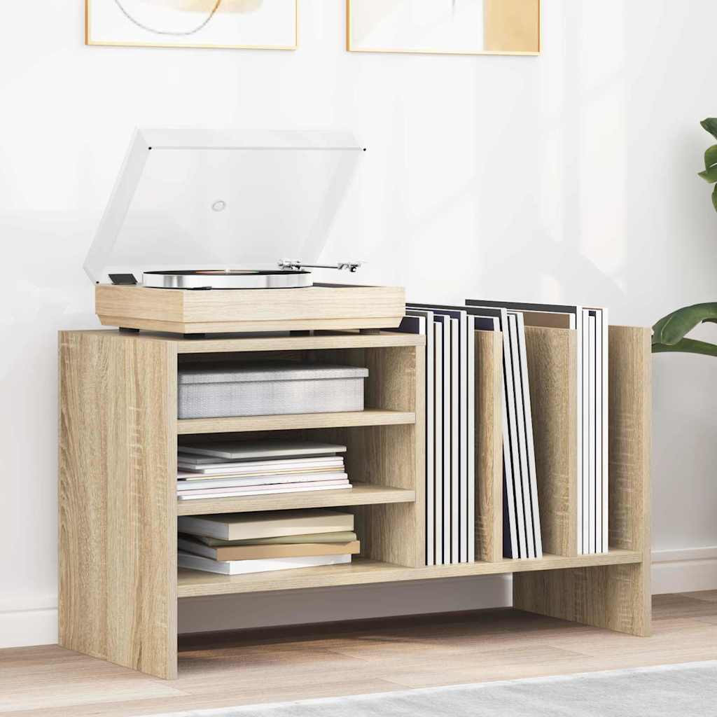 vidaXL Schallplattenschrank mit Regal Sonoma-Eiche 78,5 x 35 x 45 cm