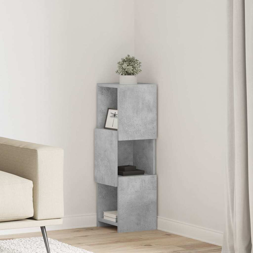 vidaXL Eckschrank Beton Grau 25,5x25x80cm Holzwerkstoff