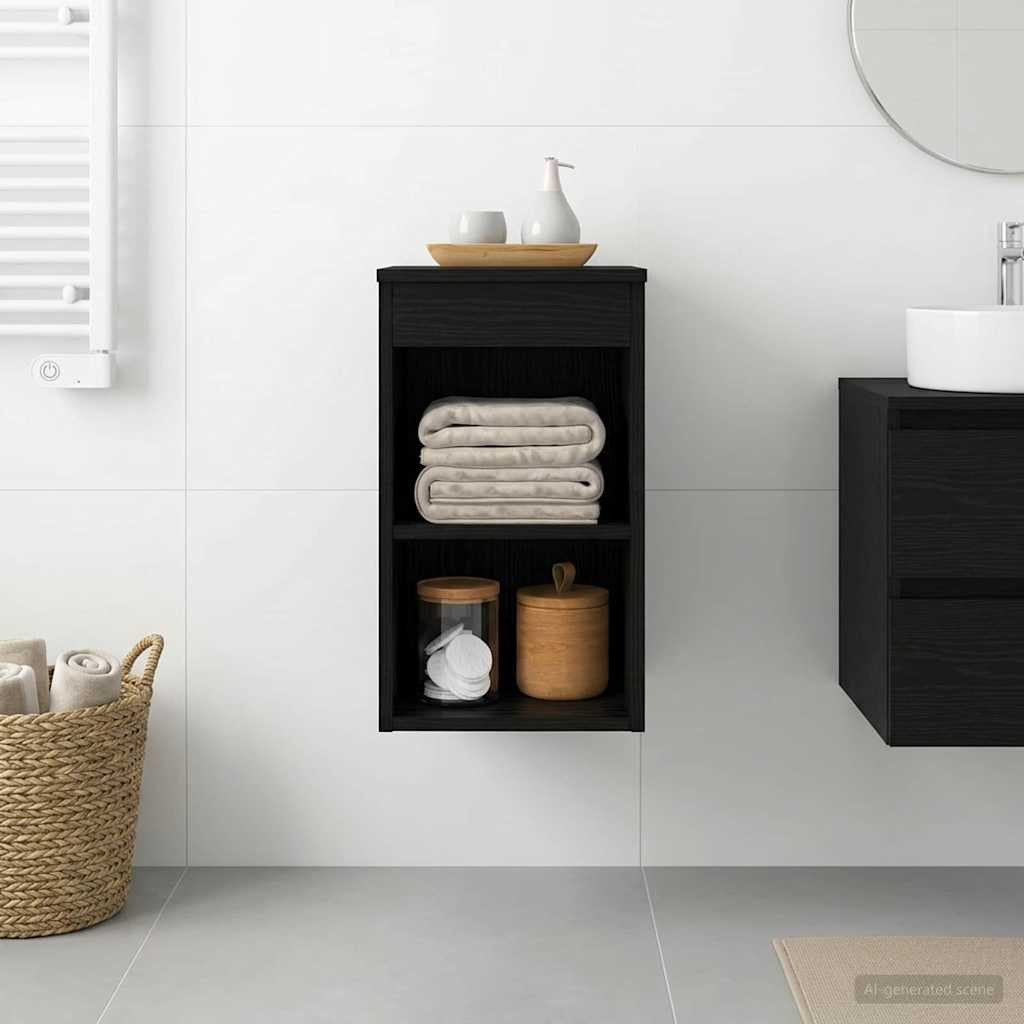 vidaXL Badezimmerschrank Inzwischen Schwarze Eiche 30 x 35 x 50 cm