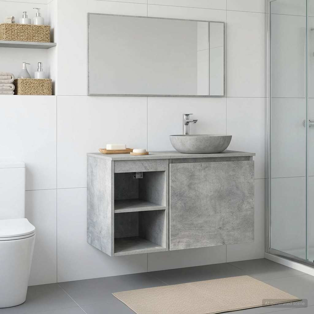 vidaXL Badezimmerschrank Inzwischen Betongrau 30 x 35 x 50 cm