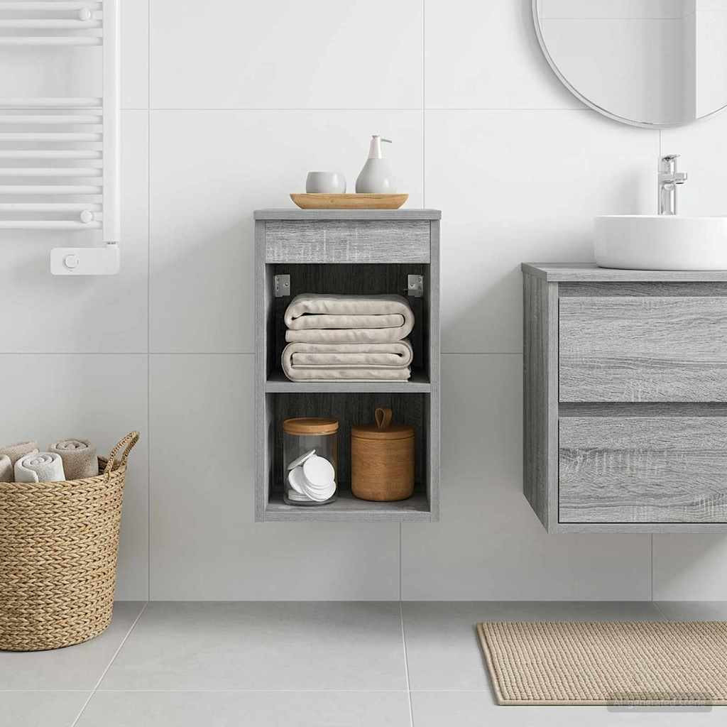vidaXL Badezimmerschrank Inzwischen Grau Sonoma 30 x 35 x 50 cm