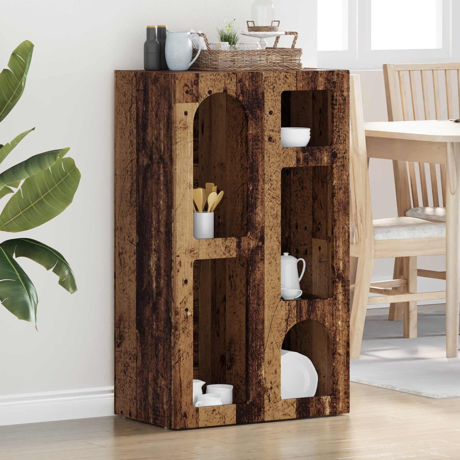 vidaXL Sideboard ELST Altholz 59 x 35 x 100,5 cm Holzwerkstoff