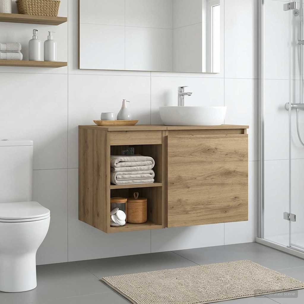 vidaXL Badezimmerschrank Inzwischen Artisan-Eiche 30 x 35 x 50 cm