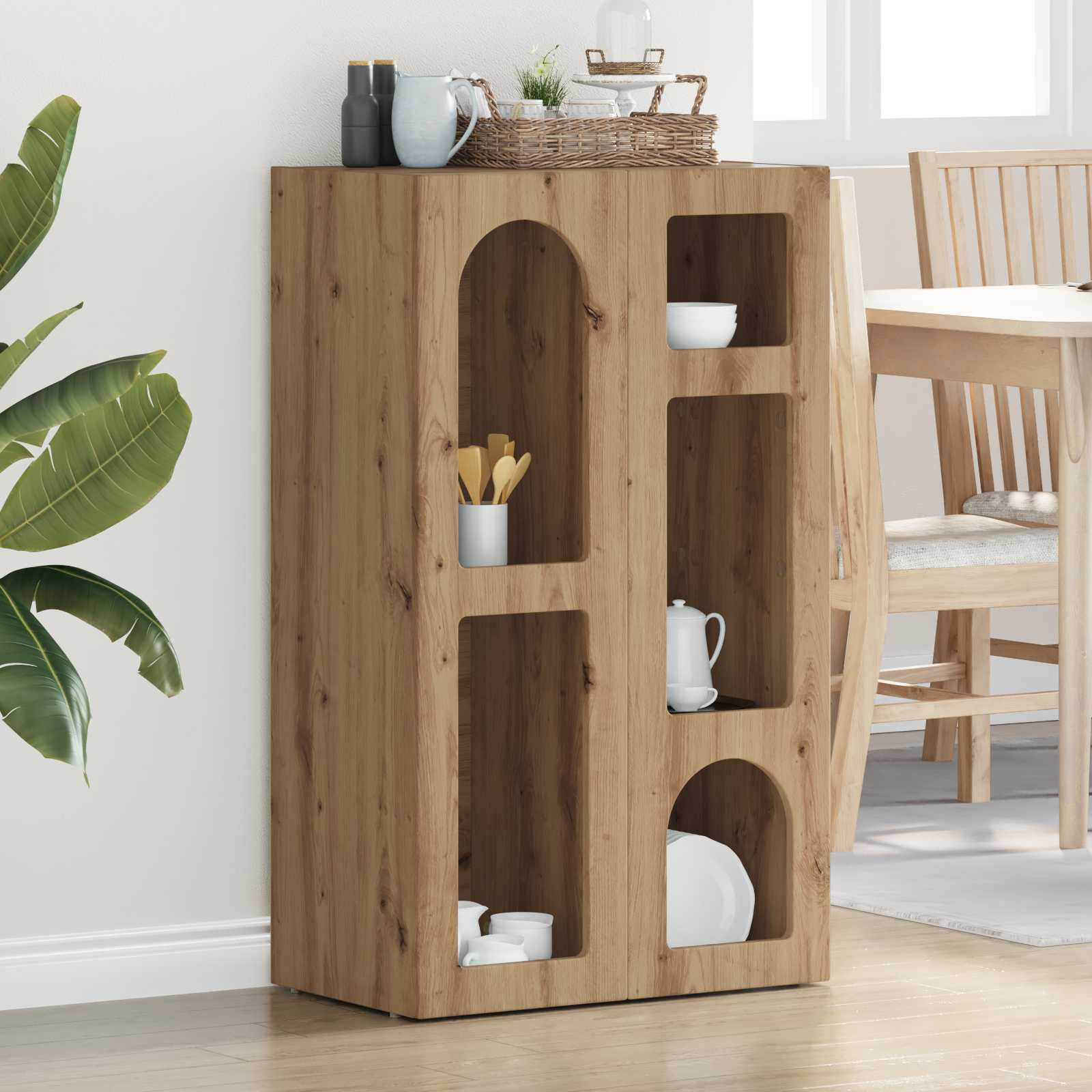 vidaXL Sideboard ELST Artisan-Eiche 59 x 35 x 100,5 cm Holzwerkstoff