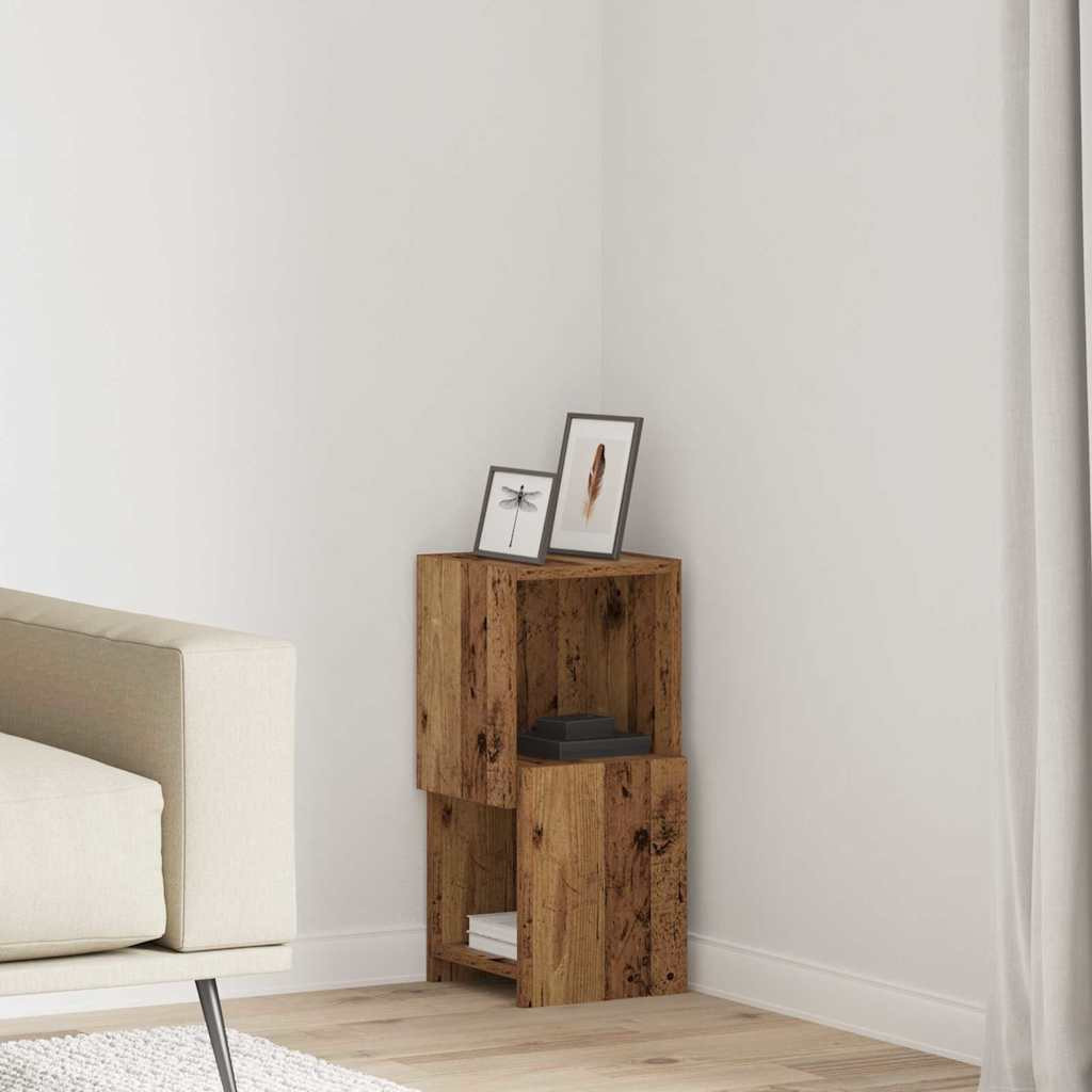vidaXL Eckschrank Altholz 25,5x25x55cm Holzwerkstoff