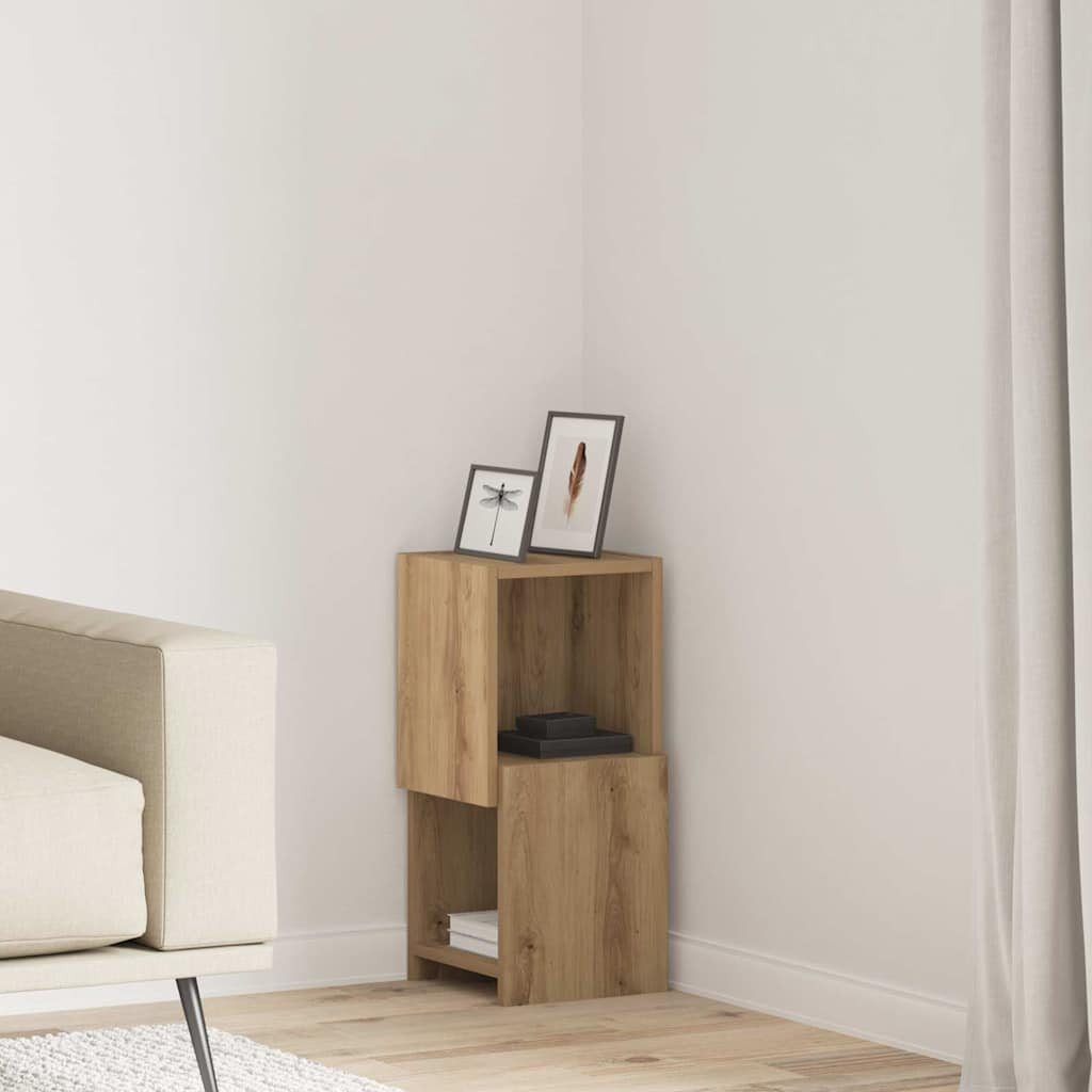 vidaXL Eckschrank 25,5x25x55cm Holzwerkstoff Artisan-Eiche
