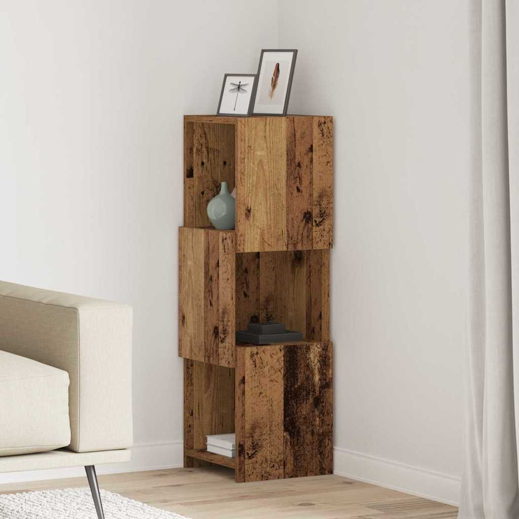 vidaXL Eckschrank Altholz 30,5x30x95cm Holzwerkstoff