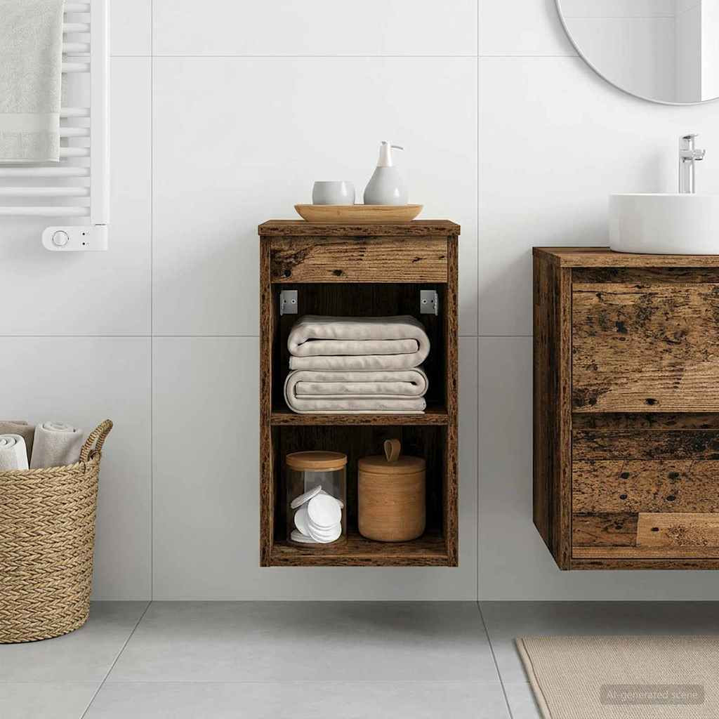 vidaXL Badezimmerschrank Inzwischen Altholz 30 x 44,5 x 50 cm