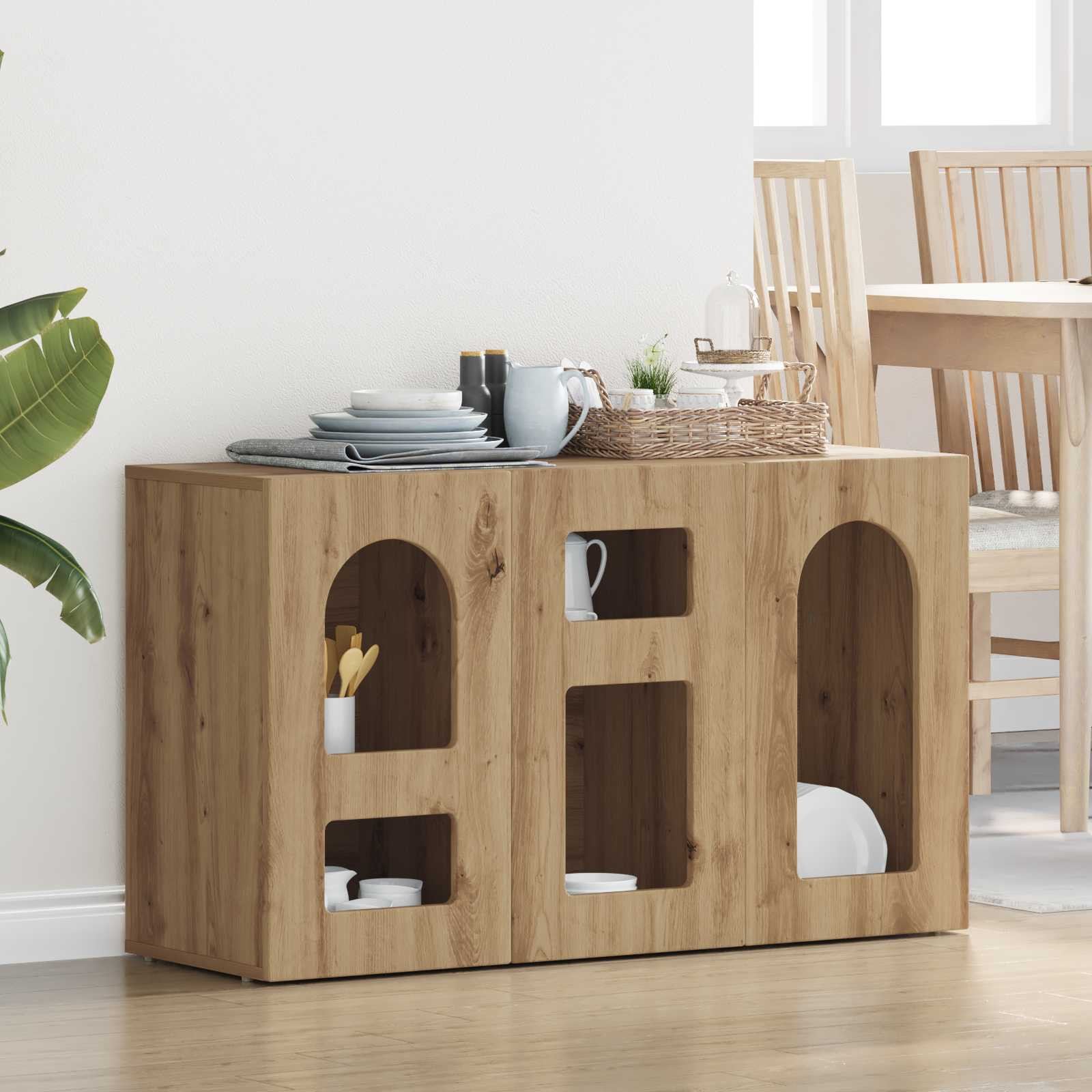 vidaXL Sideboard ELST Artisan-Eiche 100 x 35 x 59 cm Holzwerkstoff