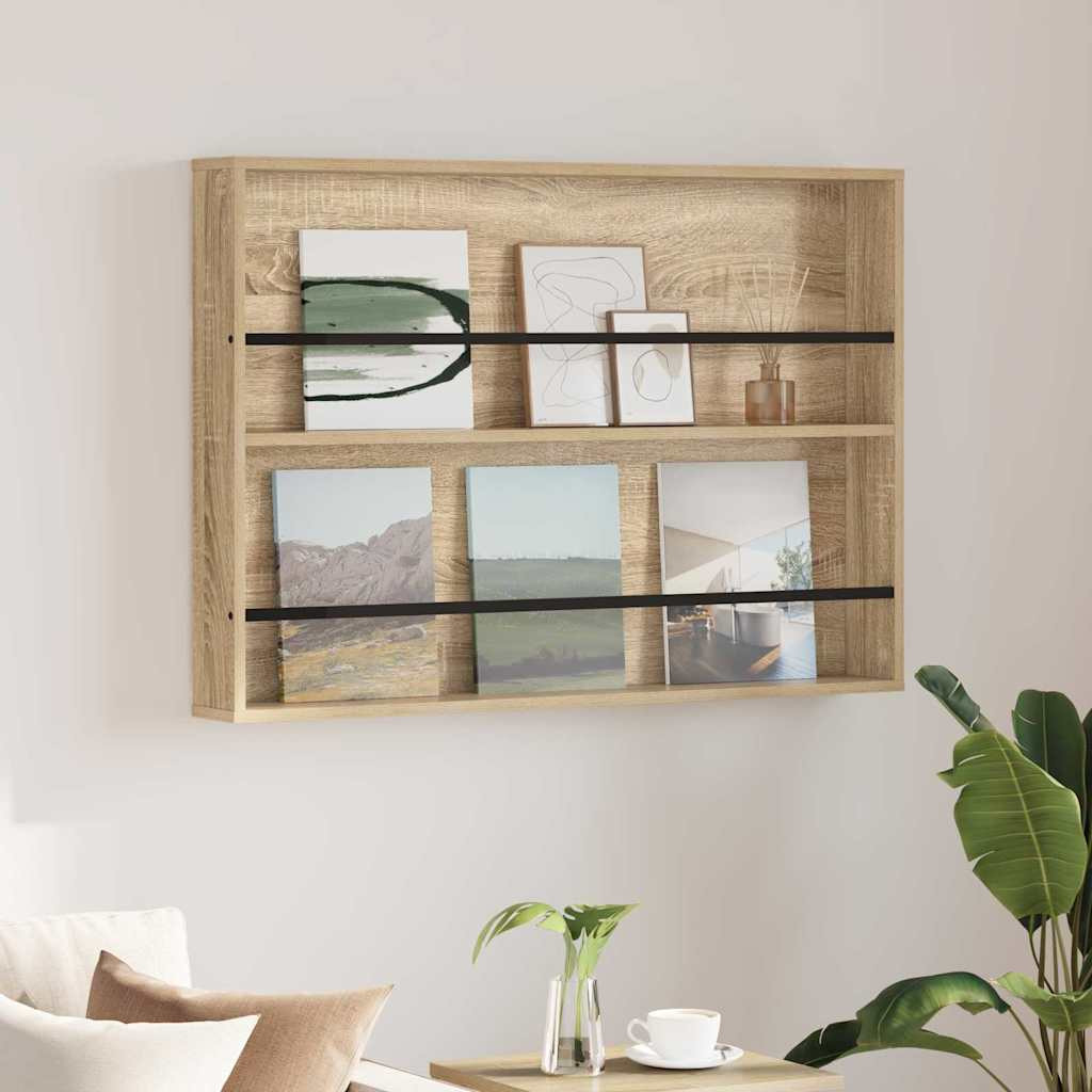 vidaXL Magazinregal Sonoma-Eiche 100 x 12 x 70 cm Holzwerkstoff