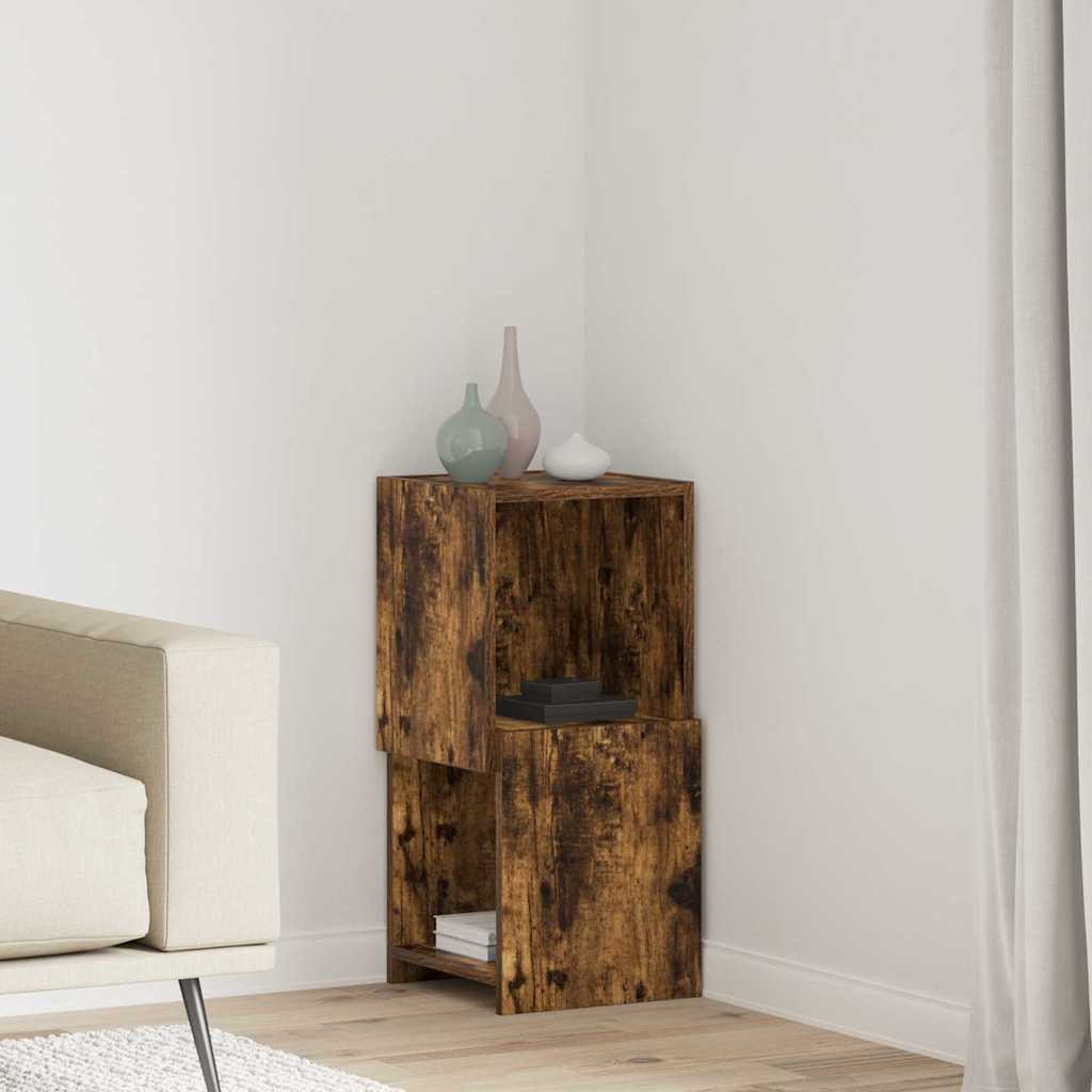 vidaXL Eckschrank Geräucherte Eiche 30,5x30x65cm Holzwerkstoff