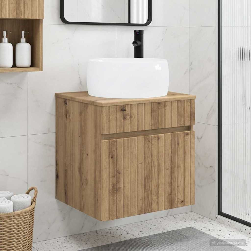 vidaXL Wandmontierte Waschbecken-Vanität Artisan-Eiche