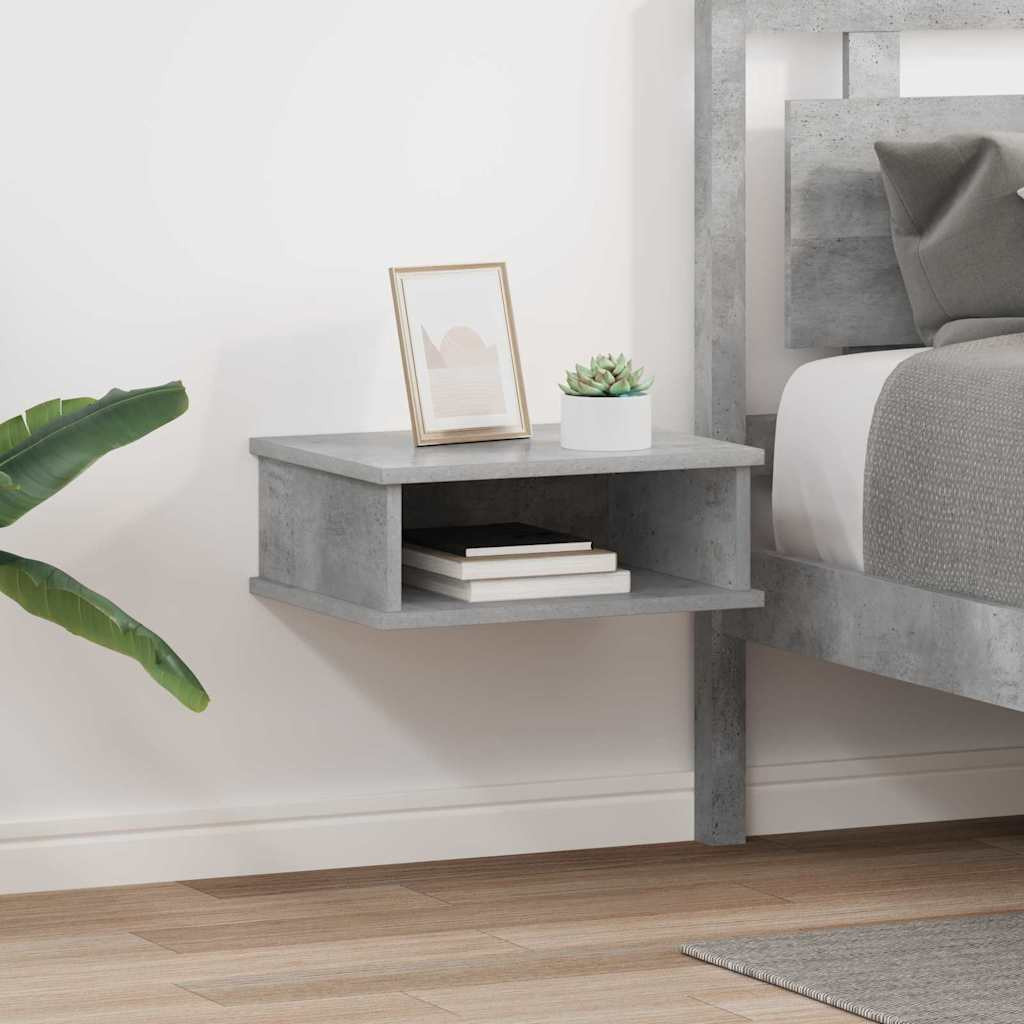 vidaXL Nachttisch 2 pcs Beton Grau 40 x 31 x 15 cm Holzwerkstoff