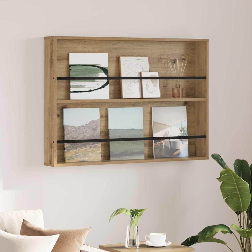 vidaXL Magazinregal Artisan-Eiche 100 x 12 x 70 cm Holzwerkstoff