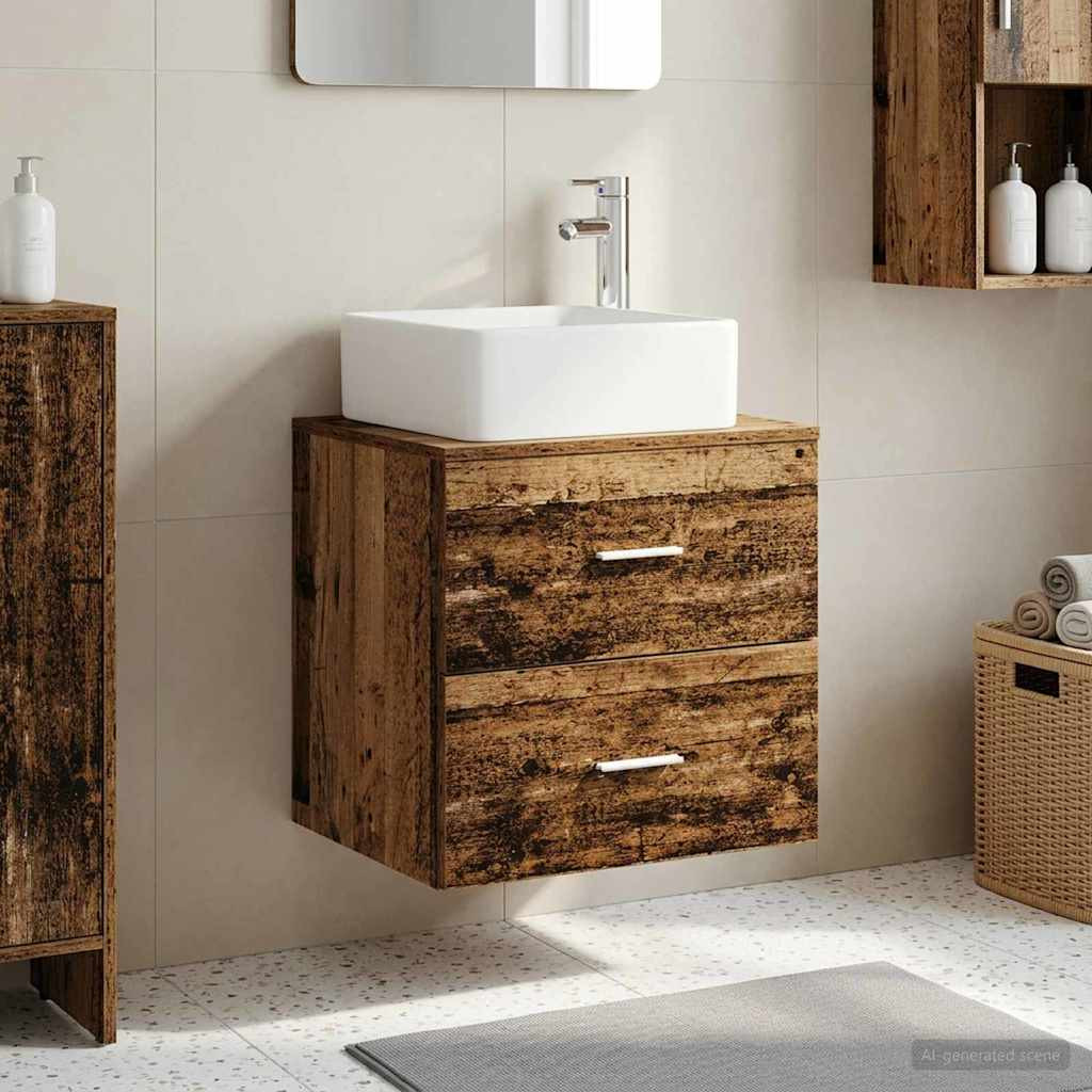 vidaXL Wandmontierte Waschtisch Altholz 49,5 x 41 x 63 cm