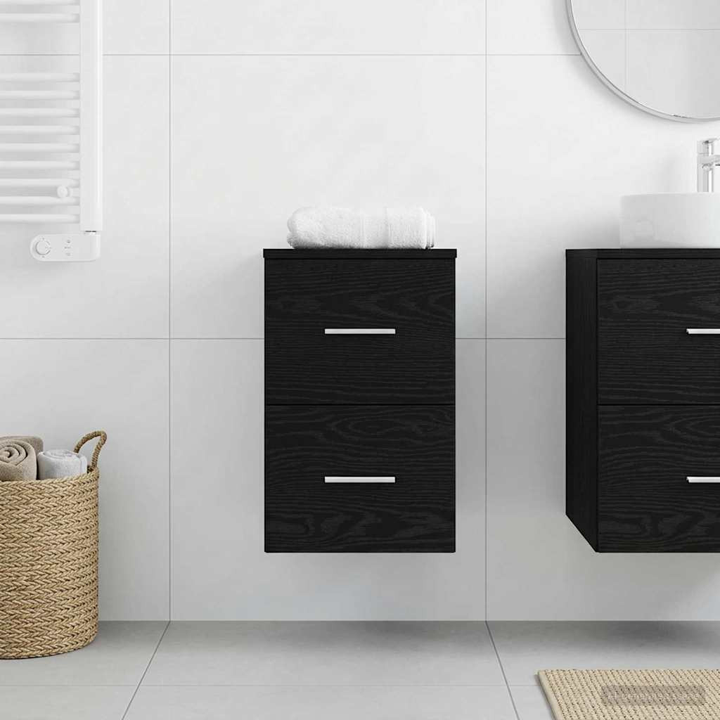 vidaXL Badezimmerschrank Inzwischen Schwarze Eiche 30 x 41 x 50 cm
