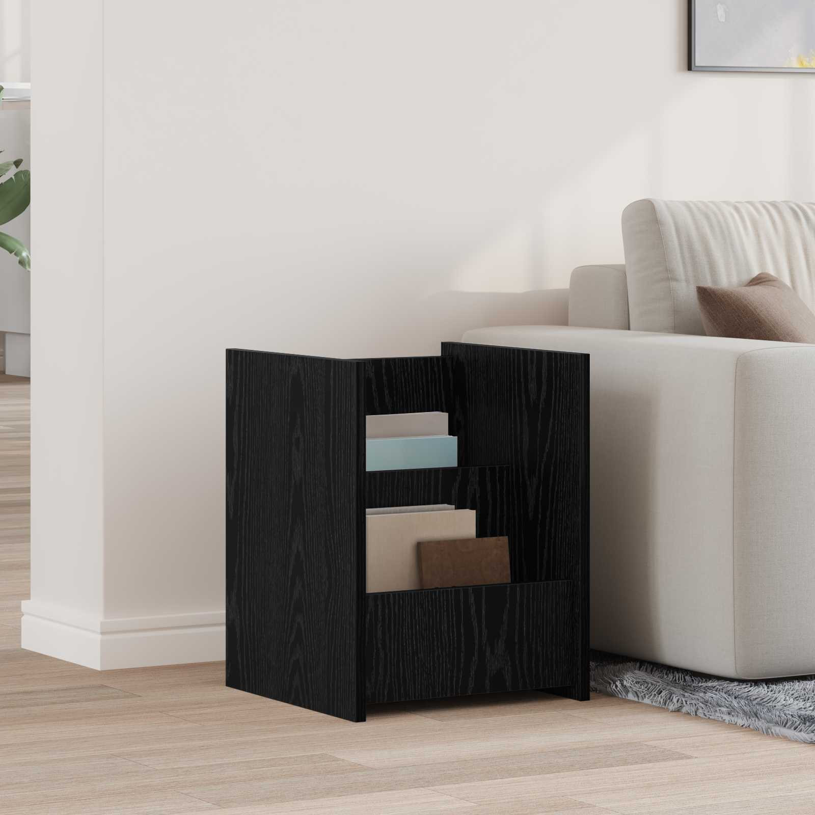 vidaXL Magazinregal Schwarz Eichen-Optik 35 x 35 x 45 cm Holzwerkstoff