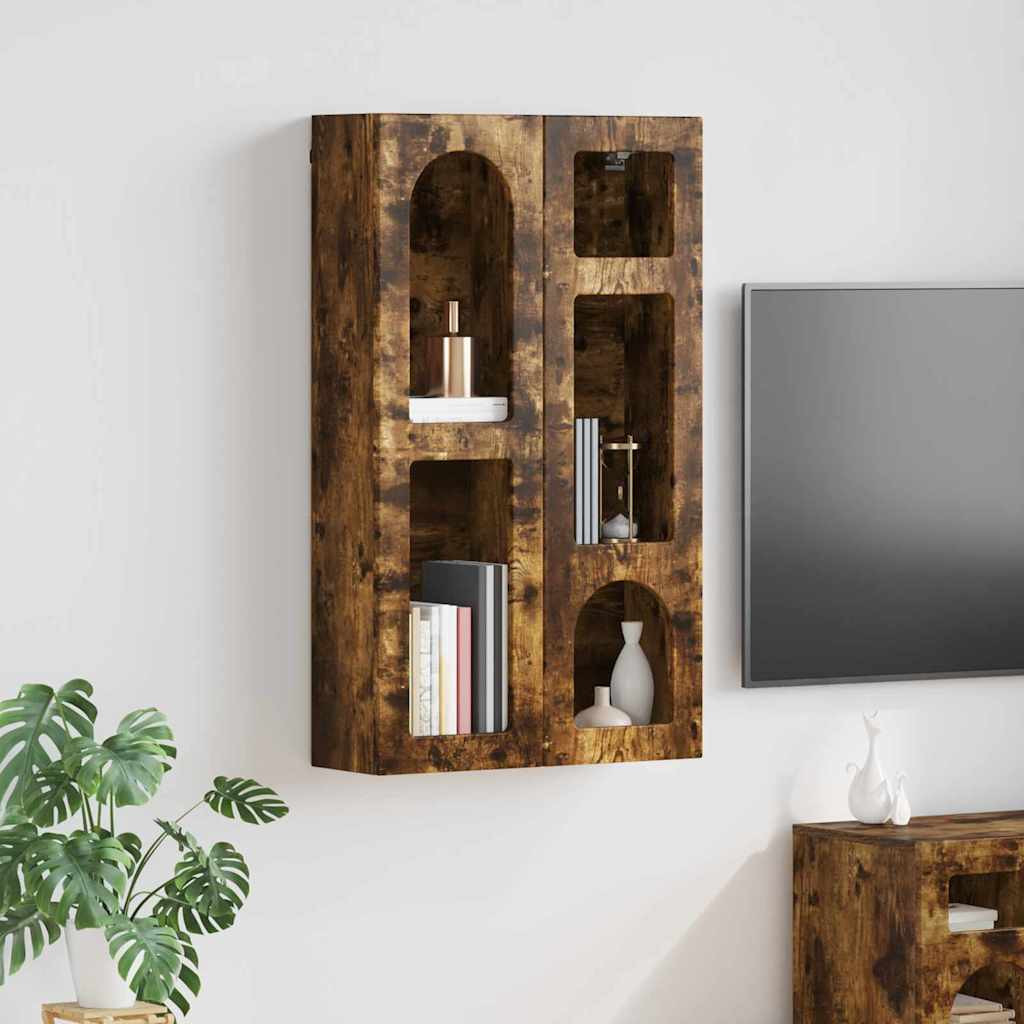 vidaXL Hängeschrank ELST Raucheiche 59 x 20 x 100 cm Holzwerkstoff