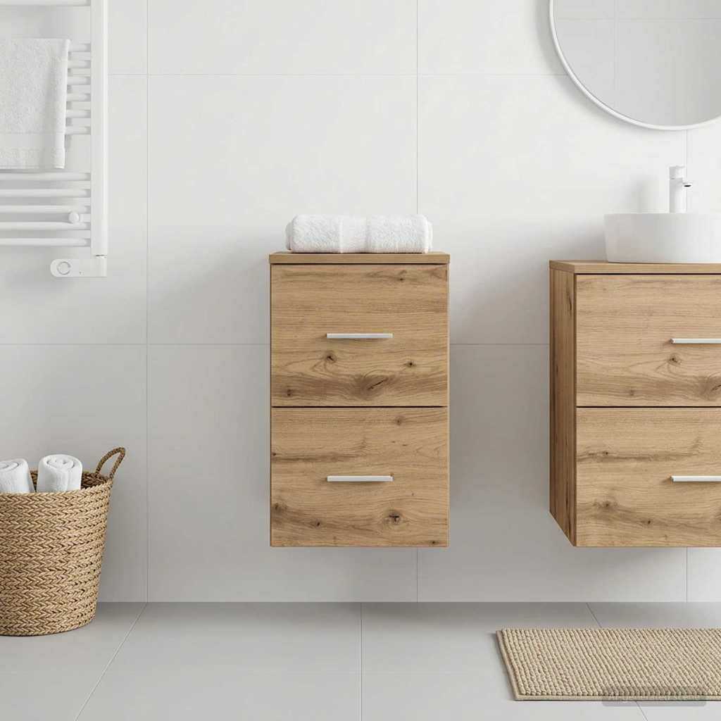 vidaXL Badezimmerschrank Inzwischen Altholz 30 x 41 x 50 cm