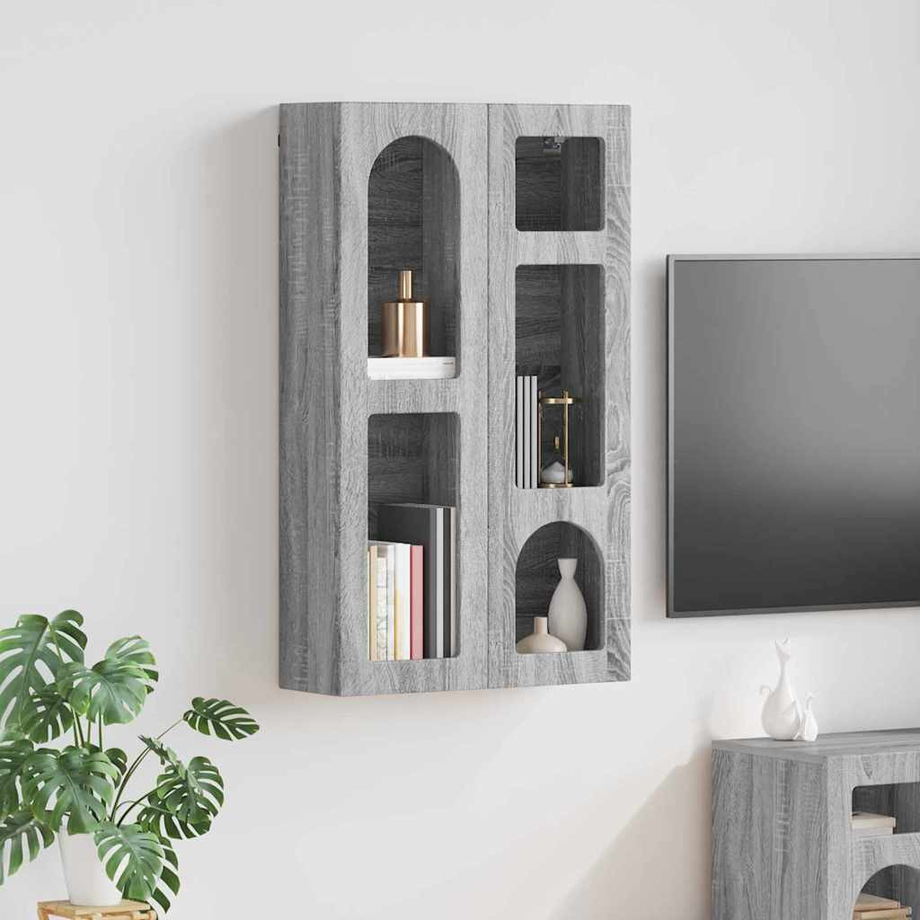 vidaXL Hängeschrank ELST Sonoma-Grau 59 x 20 x 100 cm Holzwerkstoff