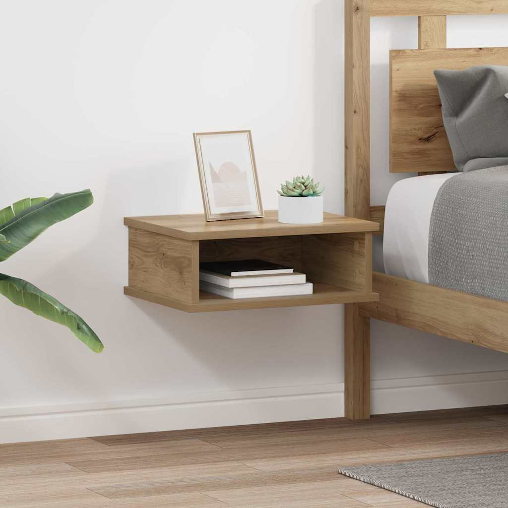 vidaXL Nachttisch 2 Stk. Artisan-Eiche 40 x 31 x 15 cm Holzwerkstoff