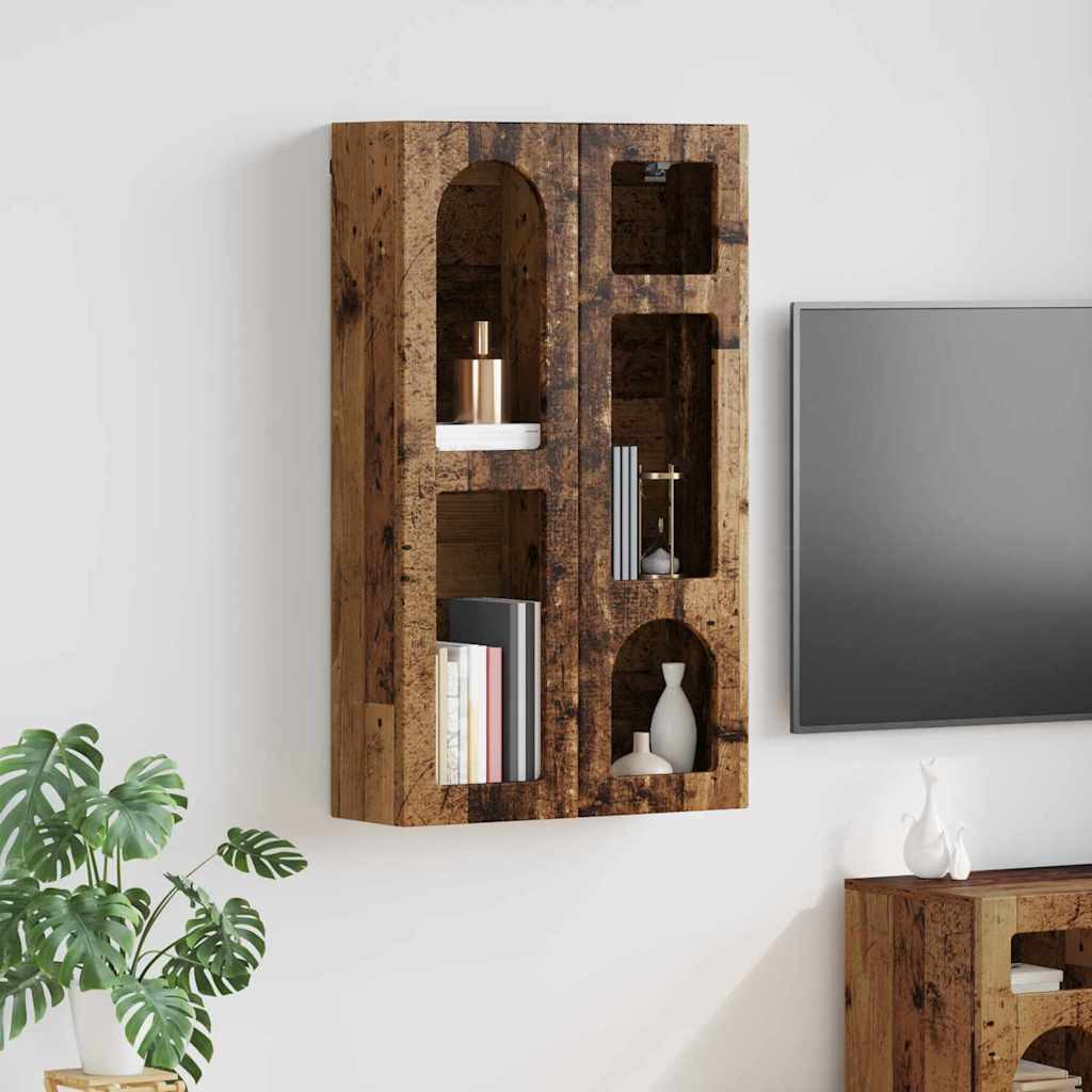 vidaXL Hängeschrank ELST Altholz 59 x 20 x 100 cm Holzwerkstoff