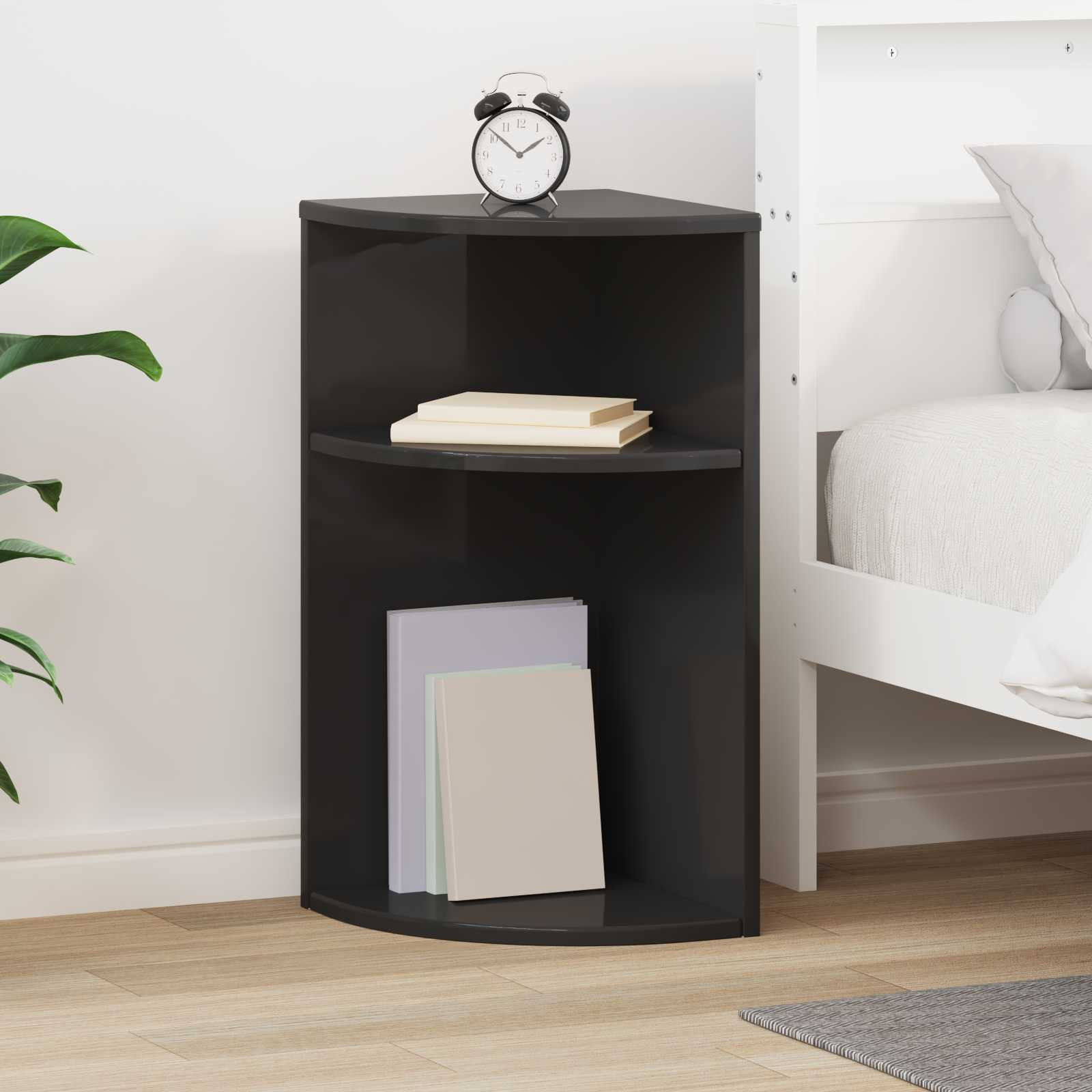 vidaXL Beistelltisch Schwarz 29,6 x 29,6 x 60 cm Holzwerkstoff