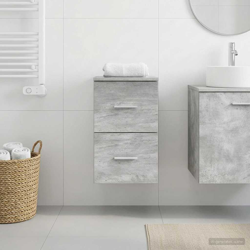 vidaXL Badezimmerschrank Inzwischen Betongrau 30 x 44,5 x 50 cm