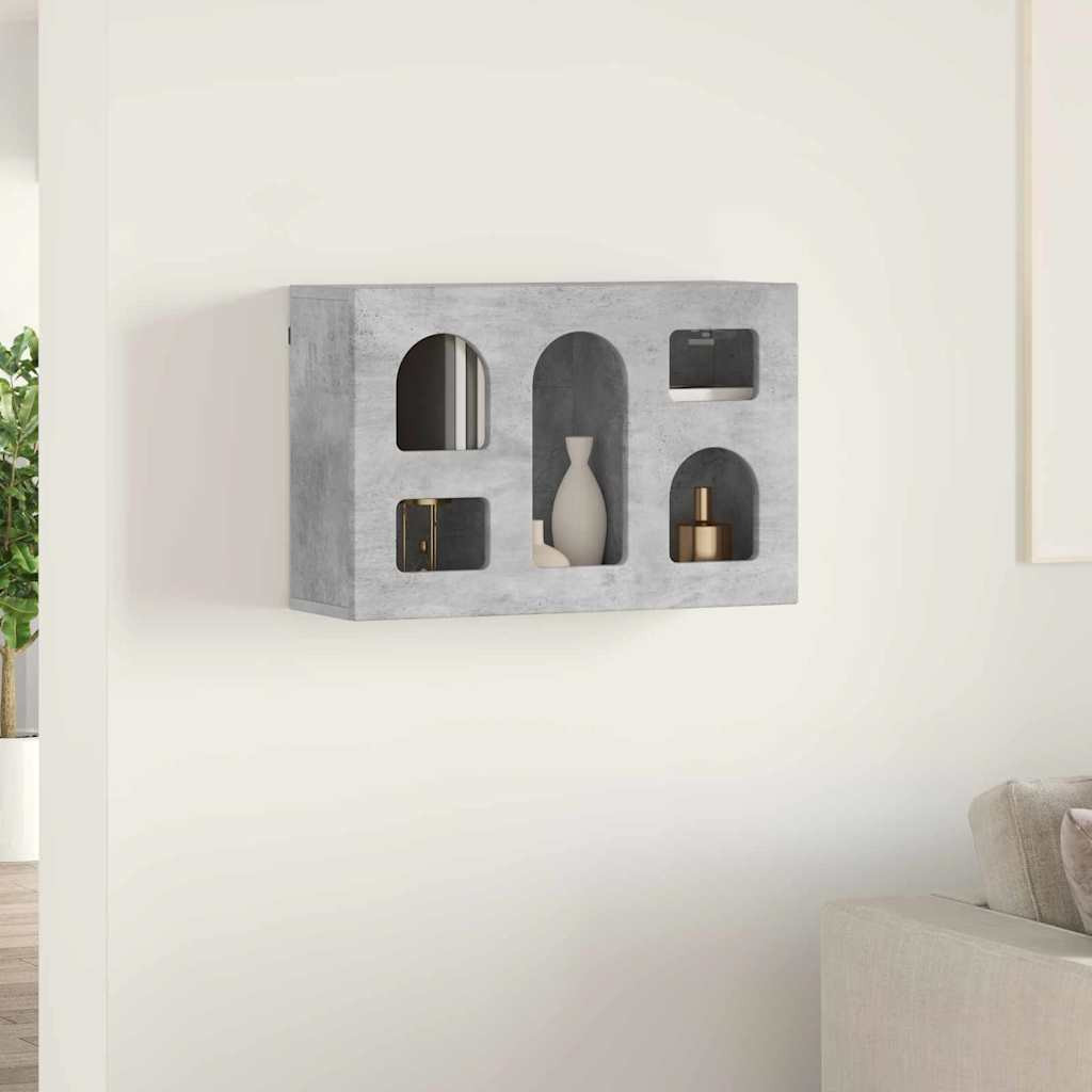 vidaXL Hängeschrank ELST Betongrau 60 x 20 x 40 cm Holzwerkstoff