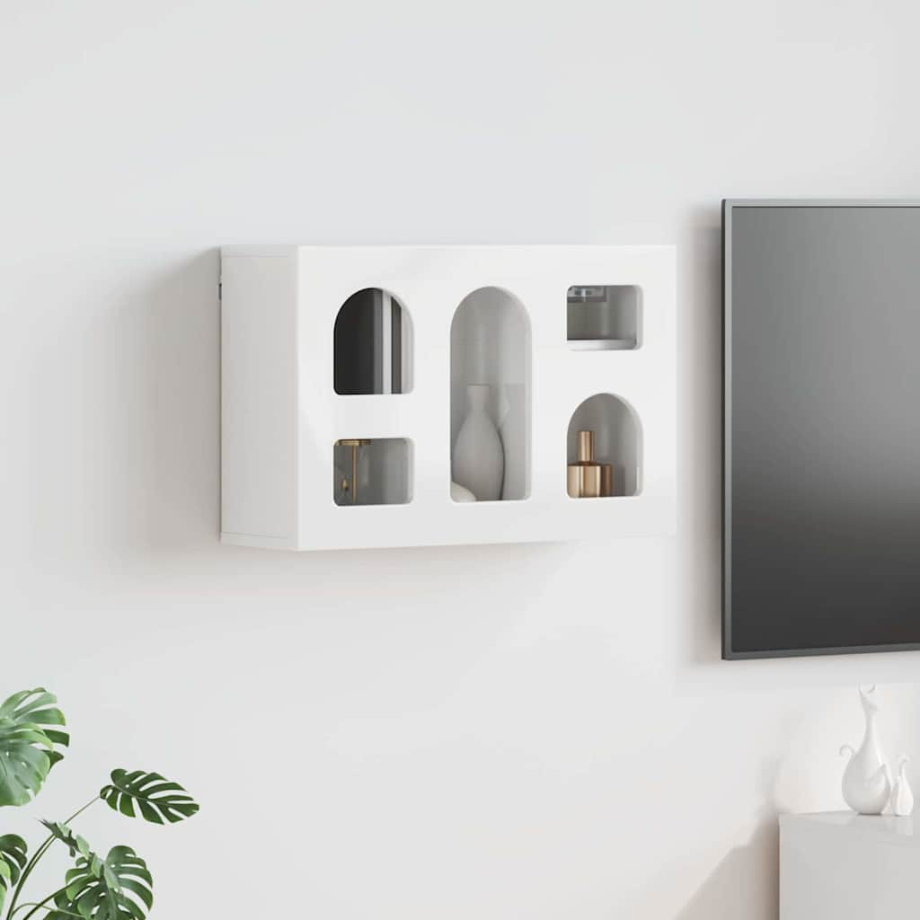 vidaXL Hängeschrank ELST Hochglanz Weiß 60 x 20 x 40 cm Holzwerkstoff