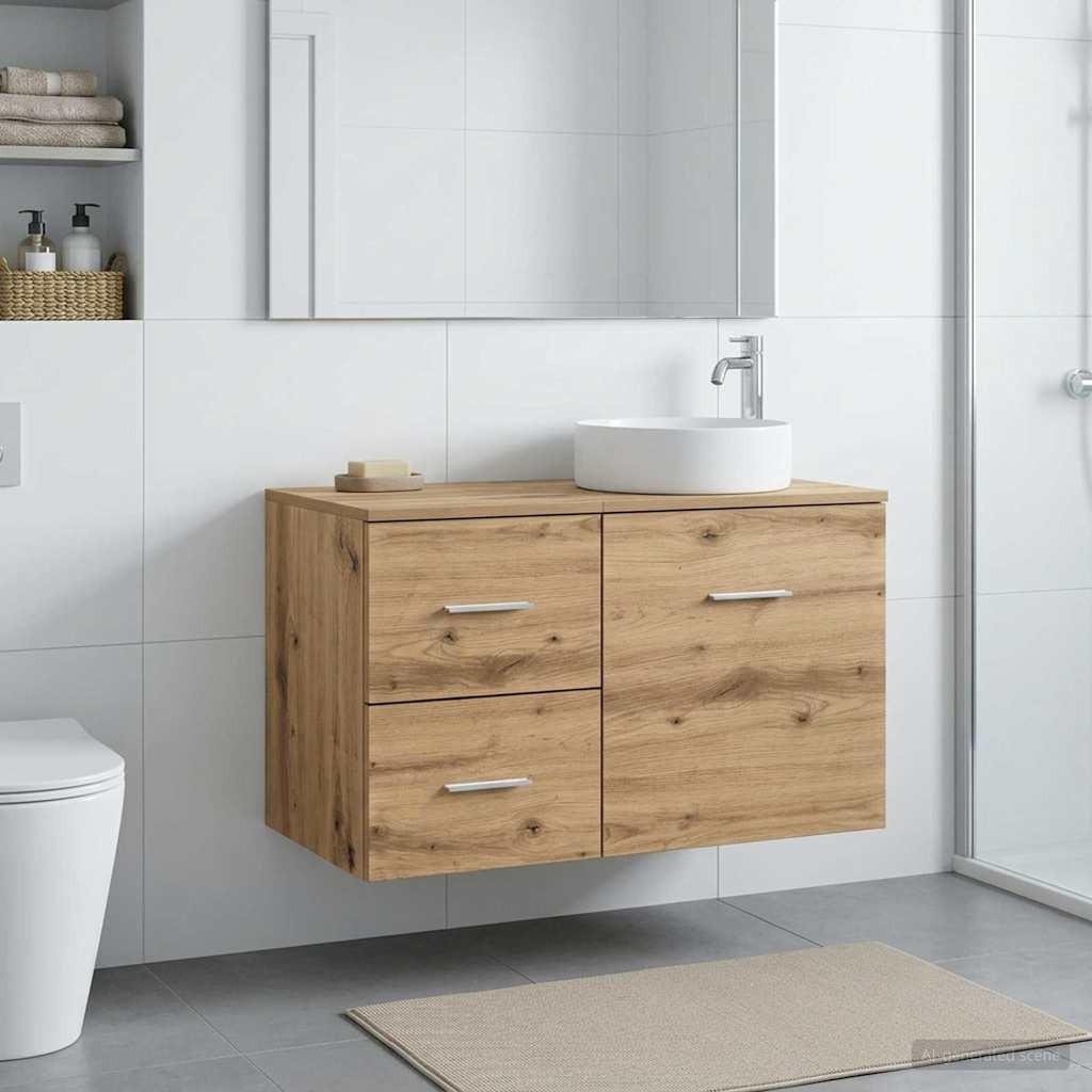 vidaXL Badezimmerschrank Inzwischen Altholz 30 x 44,5 x 50 cm