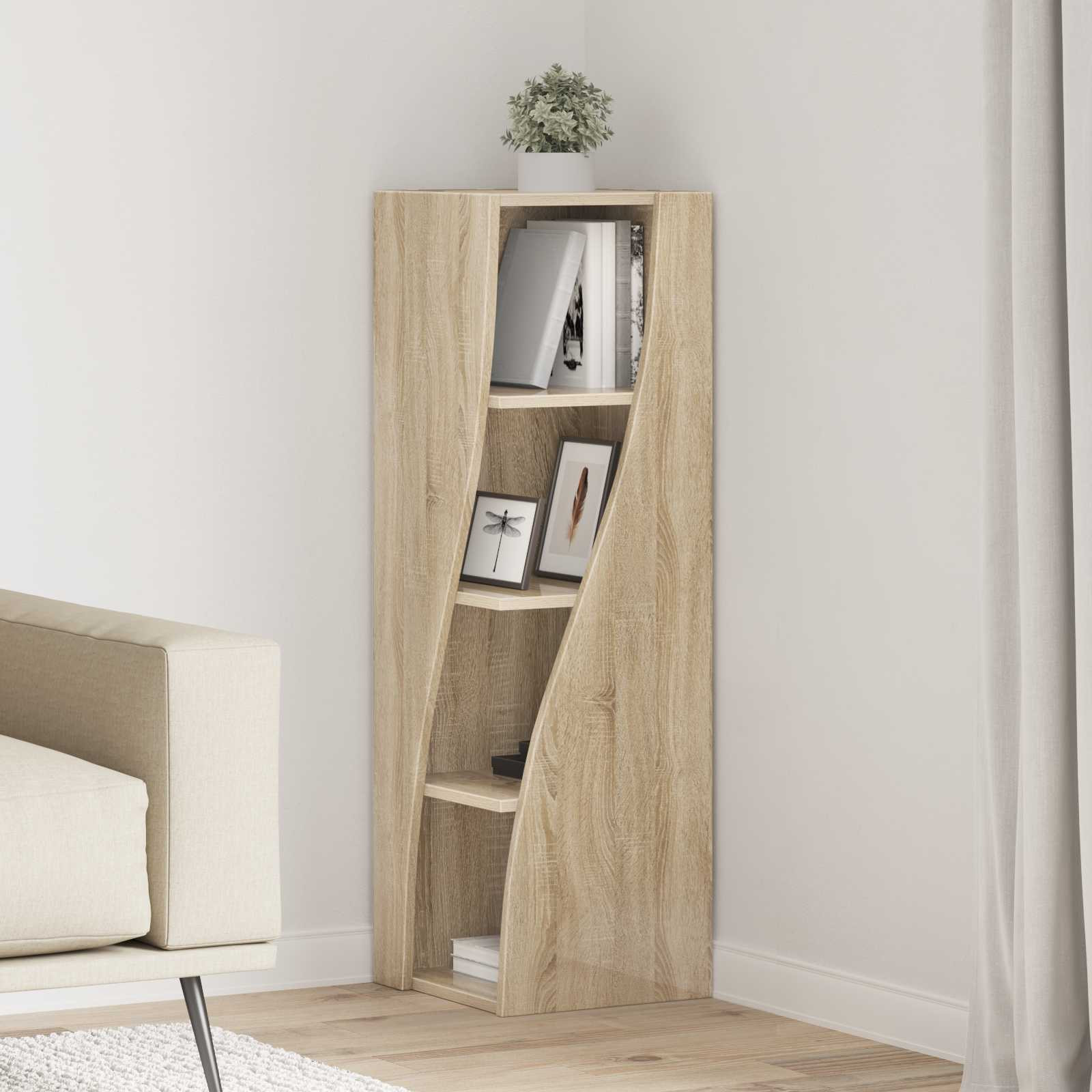 vidaXL Eckschrank Sonoma-Eiche 32x32x102cm Holzwerkstoff