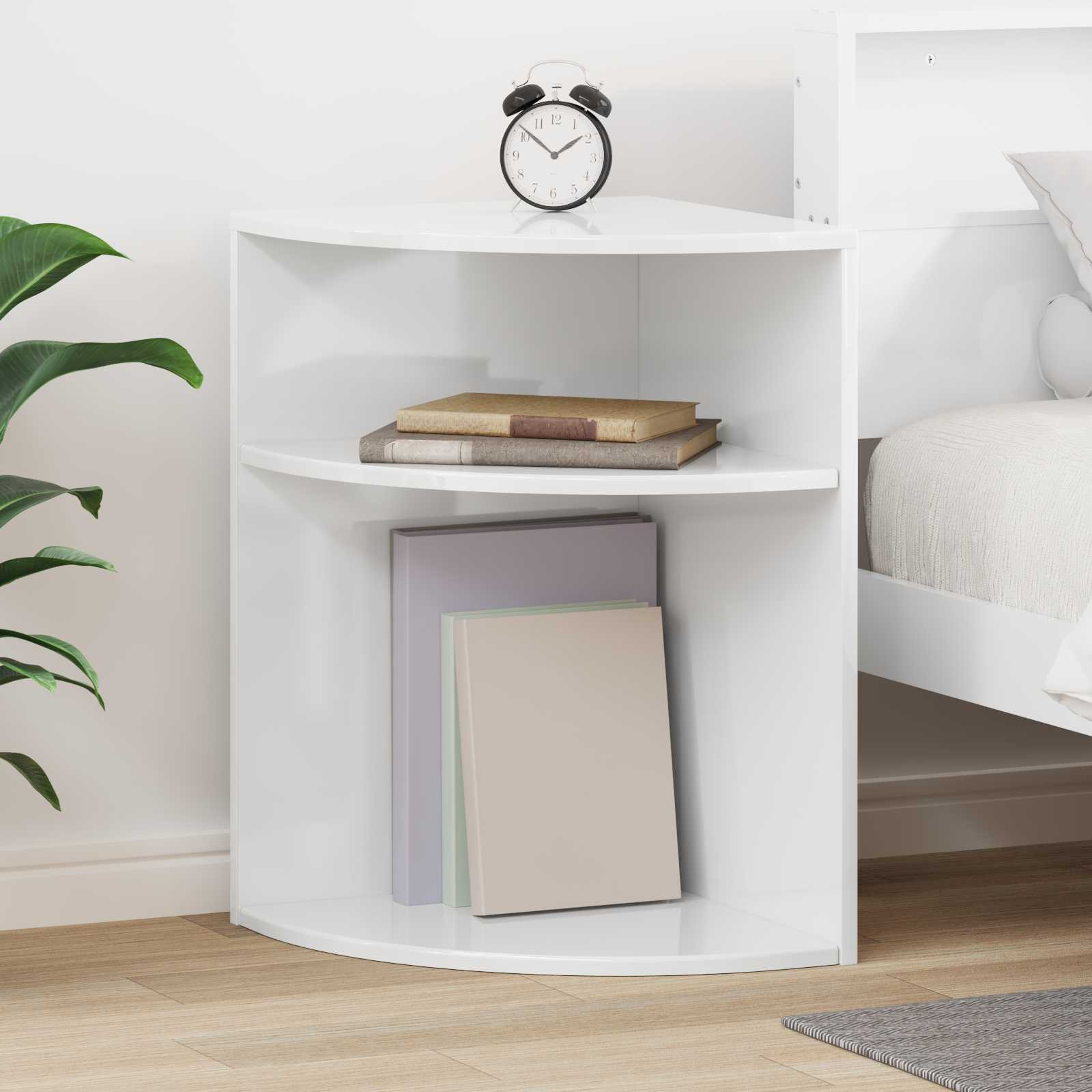 vidaXL Beistelltisch Hochglanz Weiß 39,7 x 39,7 x 60 cm Holzwerkstoff