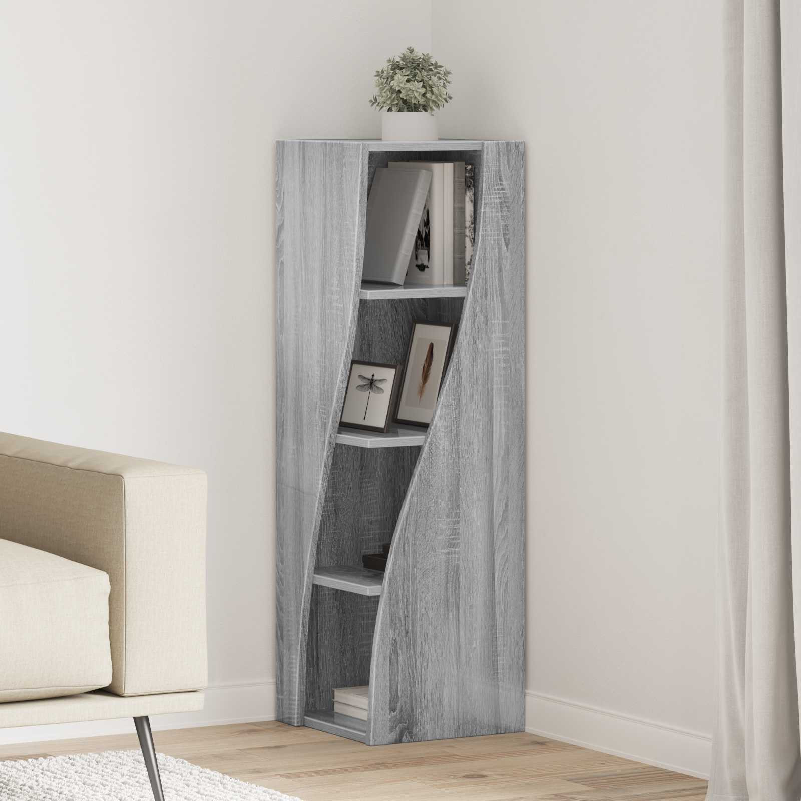 vidaXL Eckschrank Graues Sonoma 32x32x102cm Holzwerkstoff