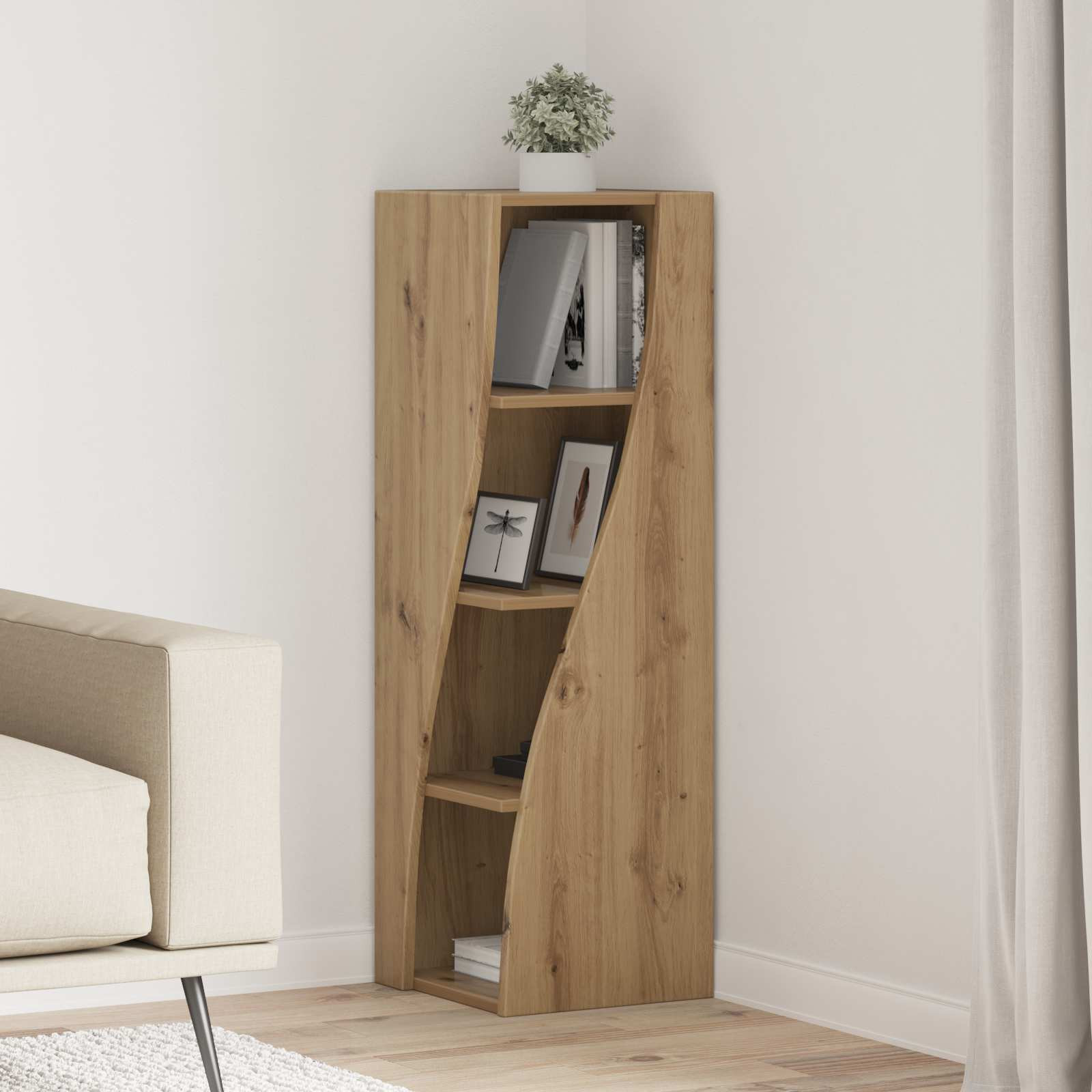 vidaXL Eckschrank 32x32x102cm Holzwerkstoff Artisan-Eiche