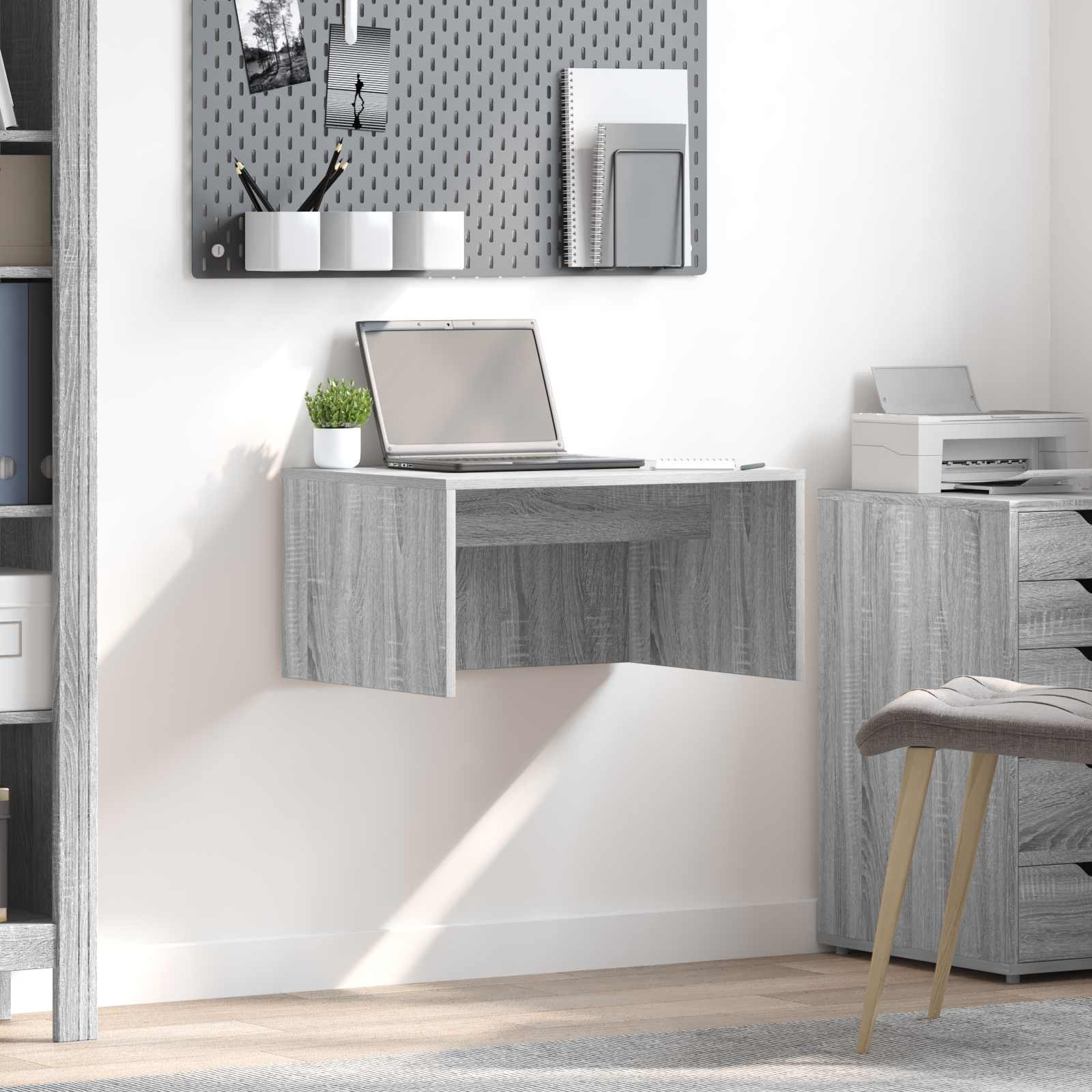 vidaXL Wandtisch Graues Sonoma 60 x 45 x 30 cm Holzwerkstoff
