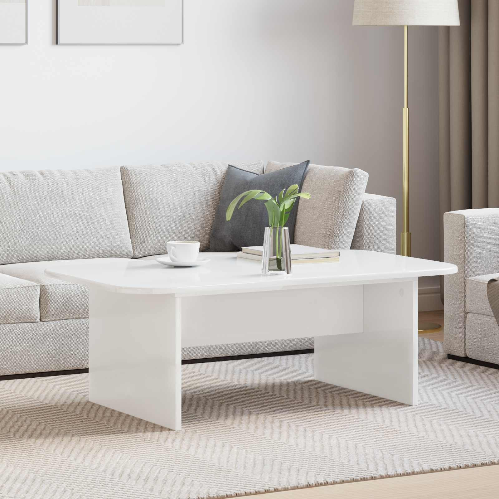 vidaXL Couchtisch Weiß 93 x 53 x 33 cm Holzwerkstoff