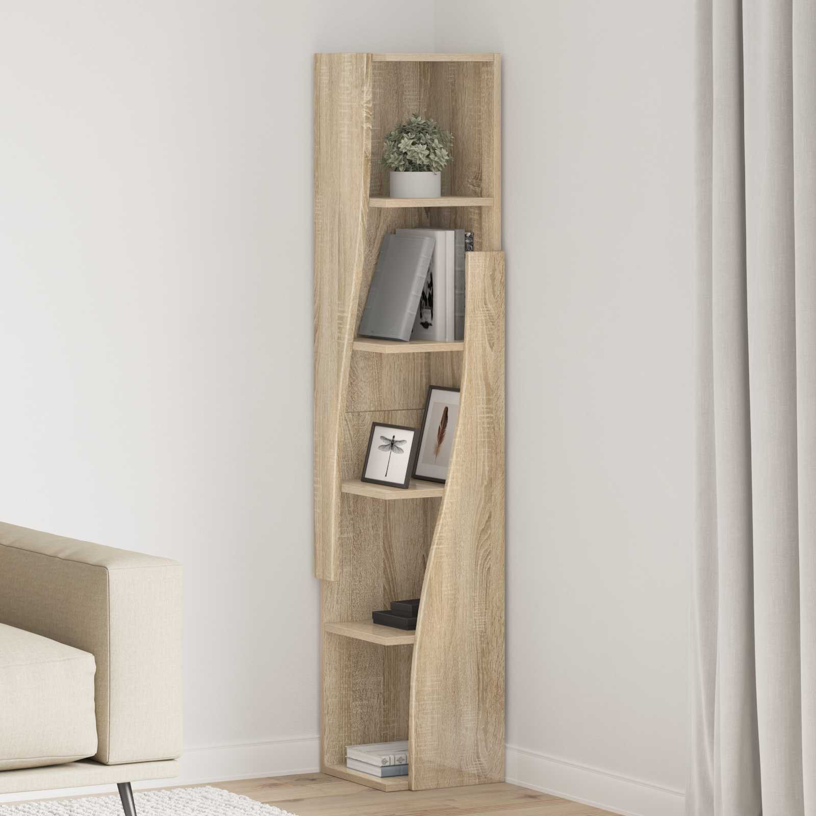 vidaXL Eckschrank Sonoma-Eiche 27,5x27x140cm Holzwerkstoff
