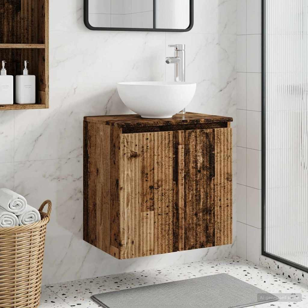 vidaXL Wandmontierte Waschtisch Altholz 49,5 x 41 x 64,5 cm