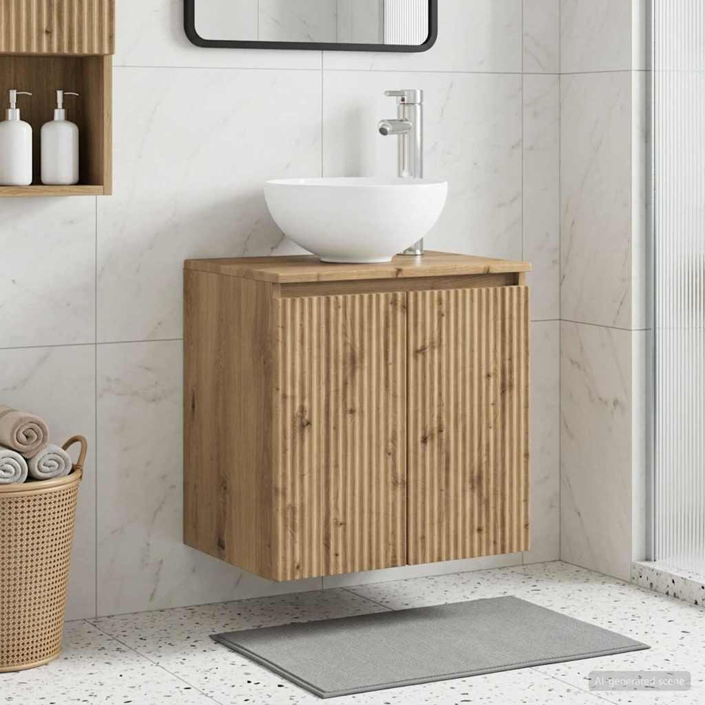 vidaXL Wandmontierte Waschtisch Artisan-Eiche 49,5 x 41 x 64,5 cm
