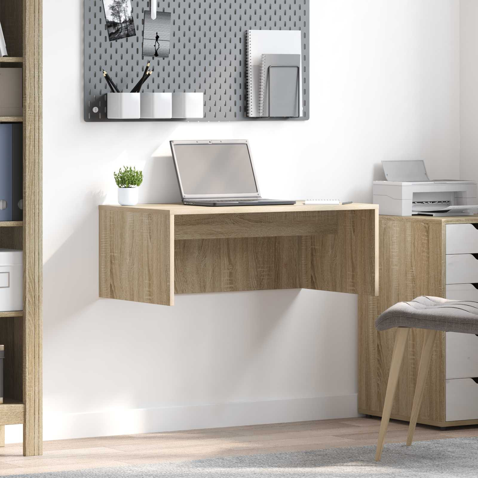 vidaXL Wandtisch Sonoma-Eiche 80 x 45 x 30 cm Holzwerkstoff