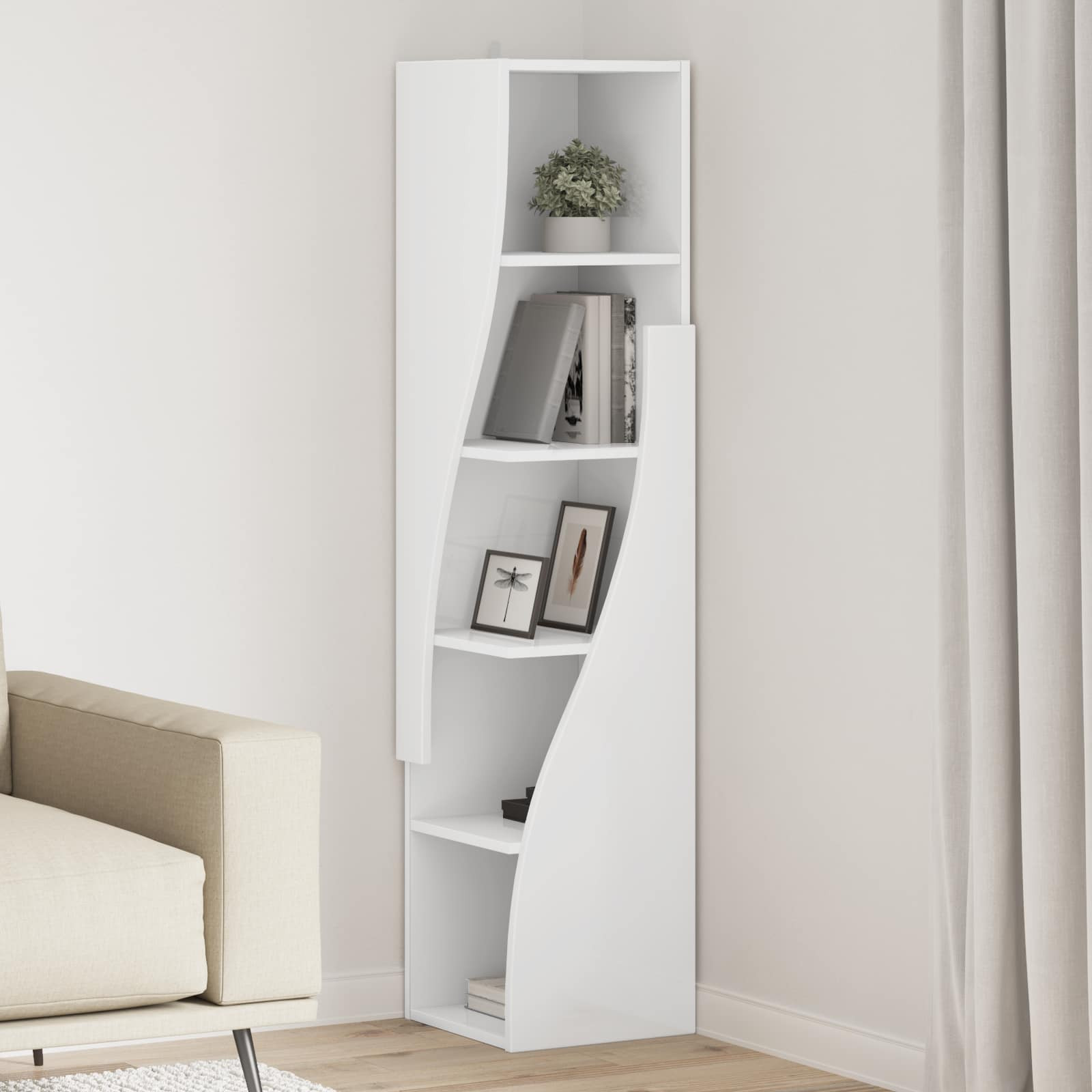 vidaXL Eckschrank 32x32x140cm Holzwerkstoff