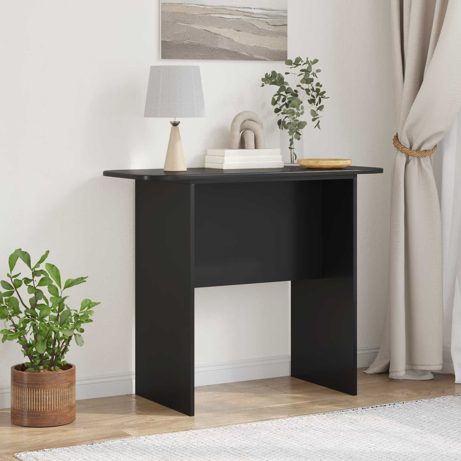 vidaXL Konsolentisch Schwarz 93 x 40 x 75 cm Holzwerkstoff