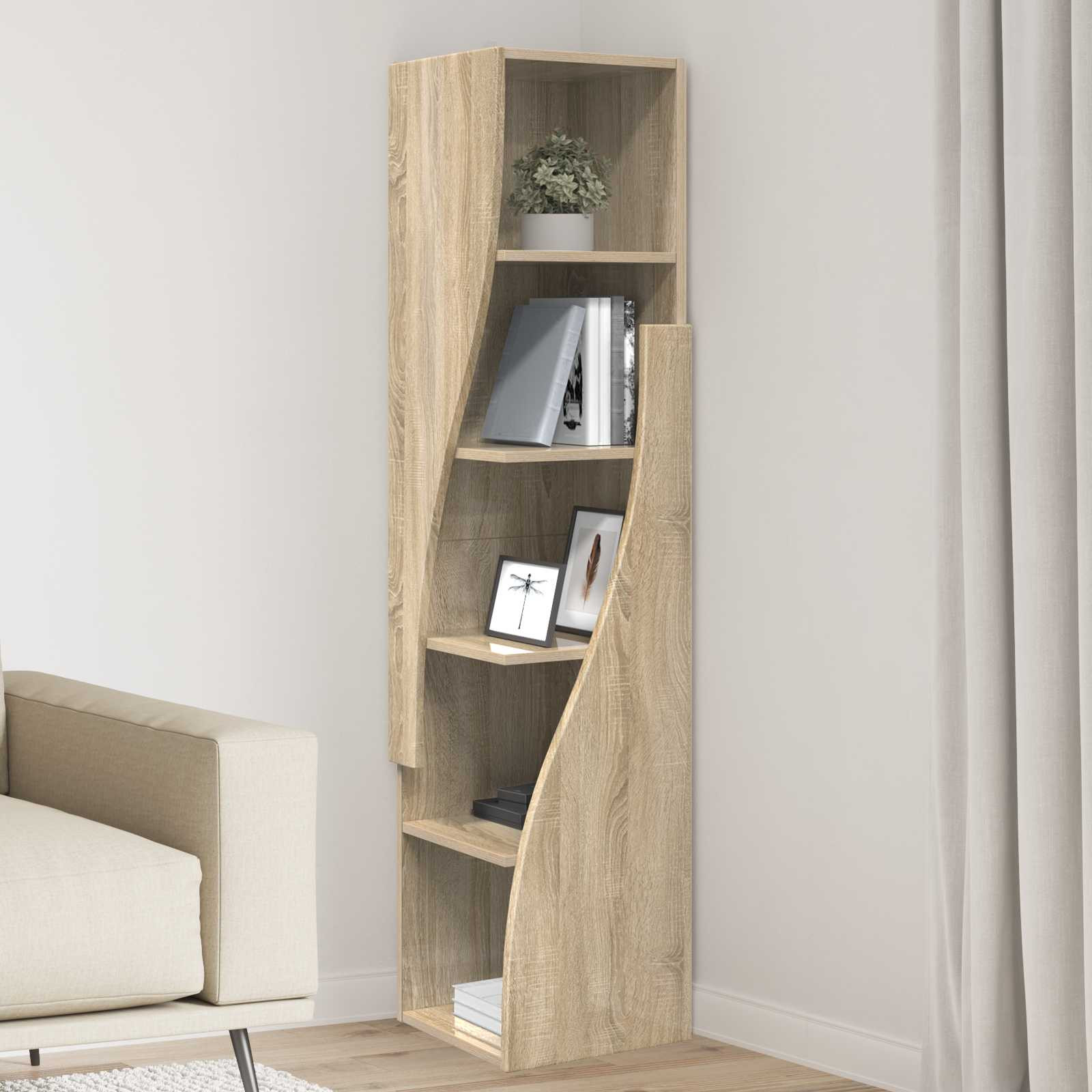 vidaXL Eckschrank Sonoma-Eiche 32x32x140cm Holzwerkstoff