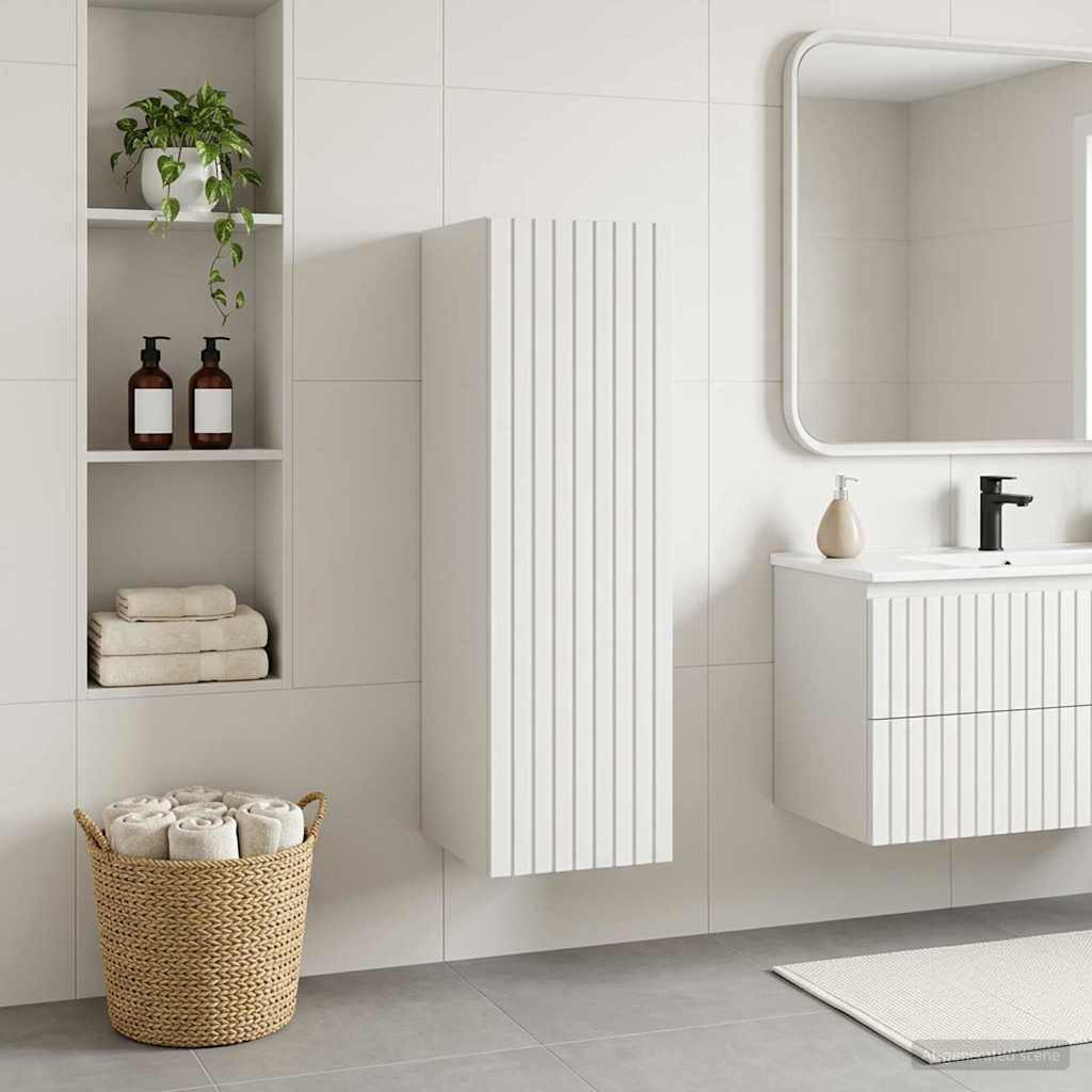 vidaXL Wandmontierter Badezimmerschrank Weiß 33 x 34,5 x 60 cm