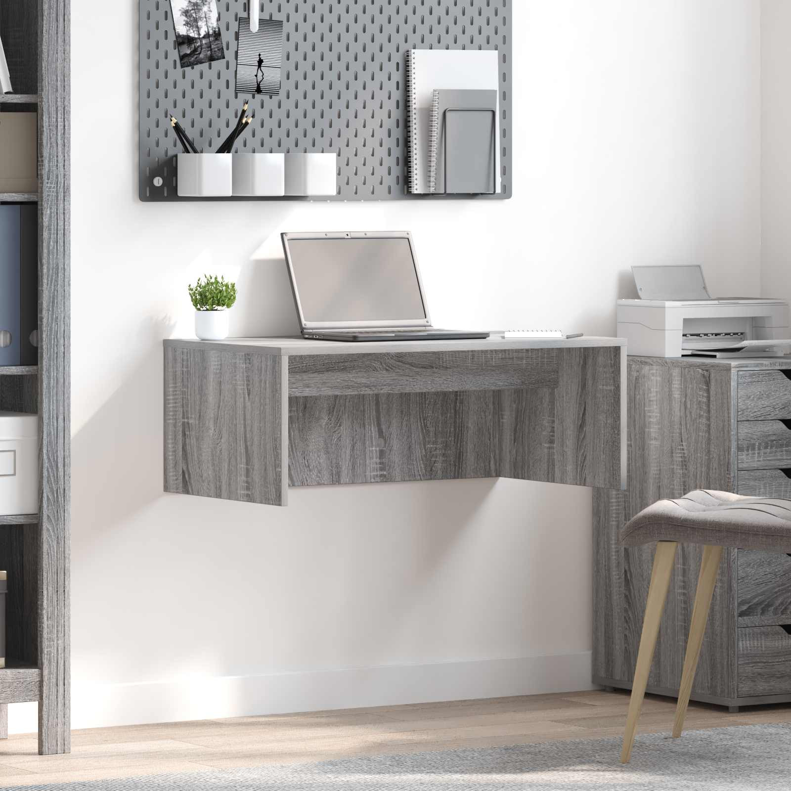 vidaXL Wandtisch Graues Sonoma 80 x 45 x 30 cm Holzwerkstoff