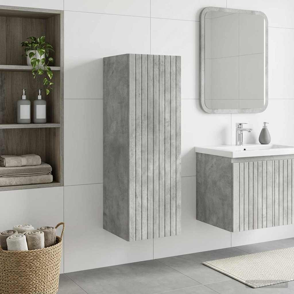 vidaXL Wandmontierter Badezimmerschrank Betongrau 33 x 34,5 x 60 cm