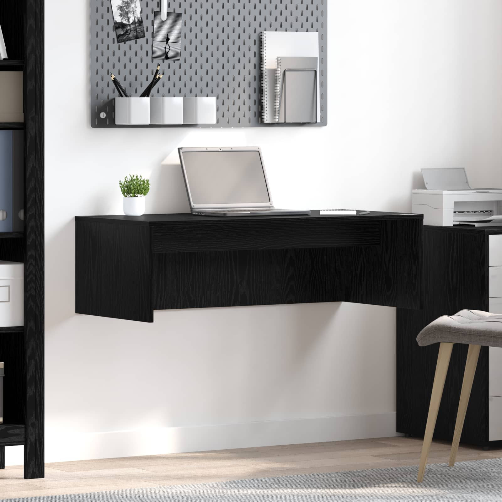 vidaXL Wandtisch Schwarz Eichen-Optik 100 x 45 x 30 cm Holzwerkstoff