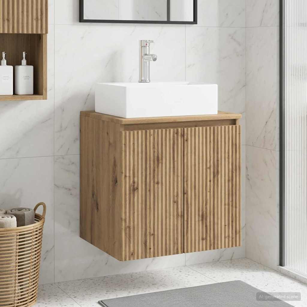 vidaXL Wandmontierte Waschtisch Artisan-Eiche 49,5 x 41 x 62,5 cm